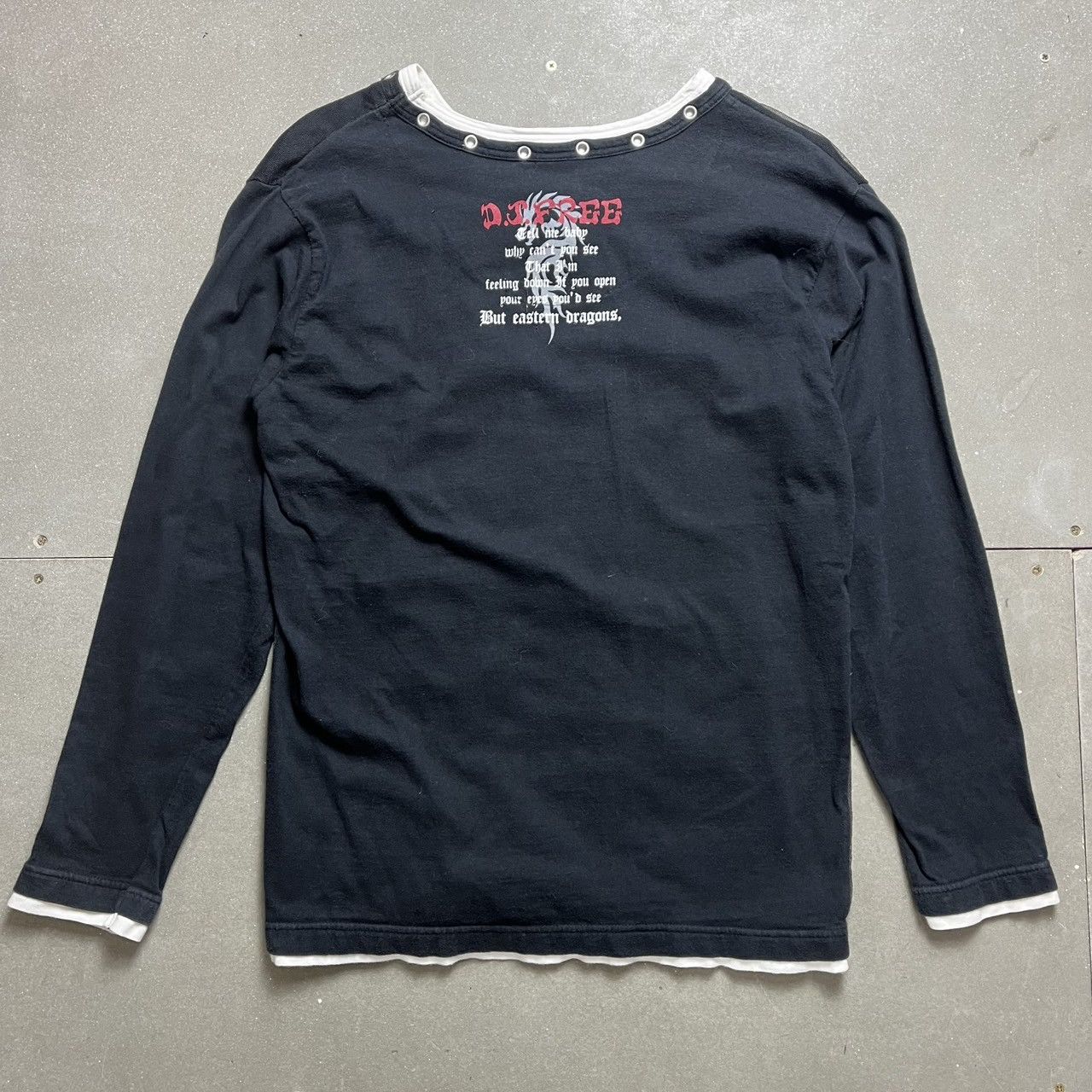 If Six Was Nine × Japanese Brand Vintage DJ Free Dragon Style Long Sleeve T-shirt Size US L / EU 52-54 / 3 - 7 Thumbnail