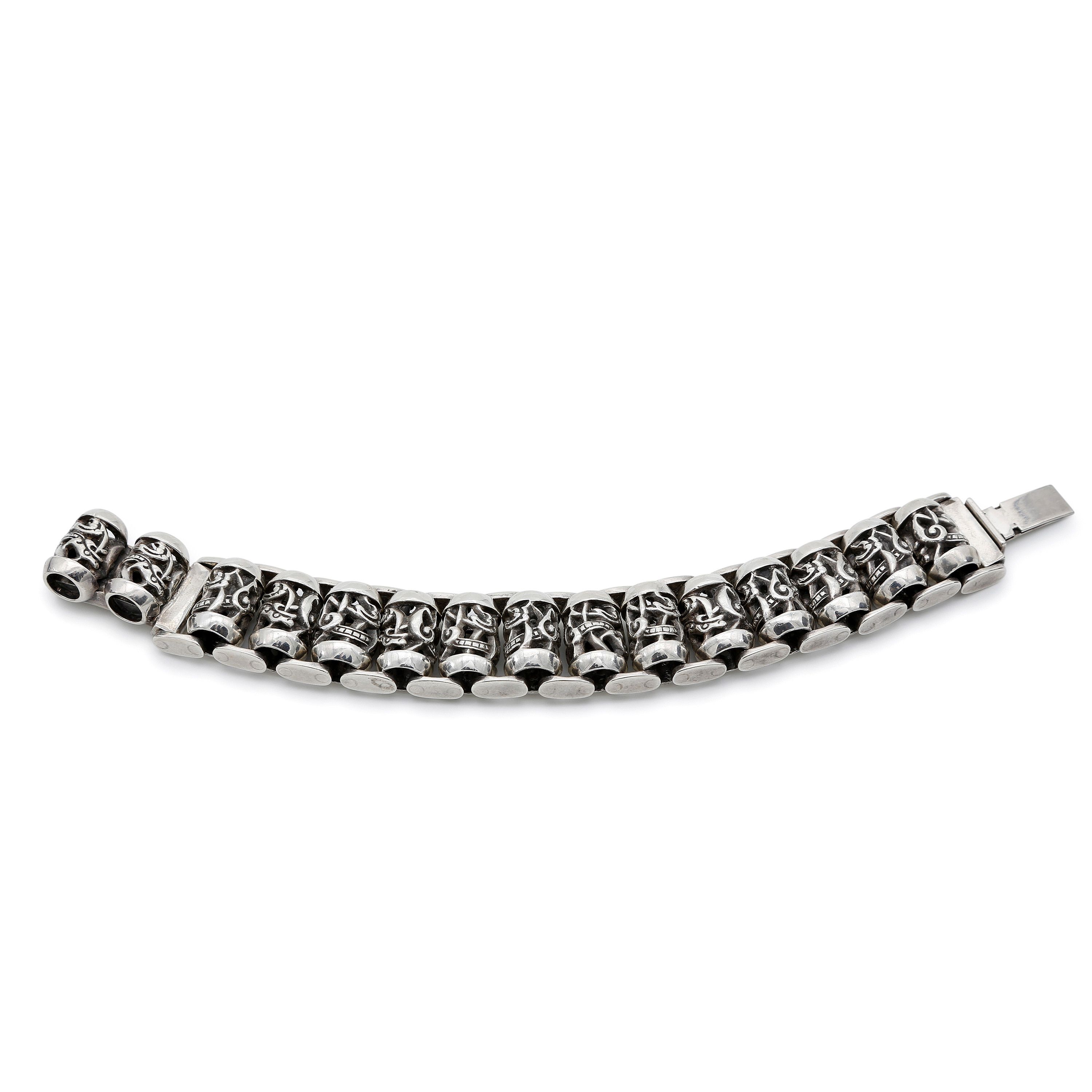 Chrome Hearts Celtic Roller Link Silver Bracelet Size ONE SIZE - 3 Thumbnail