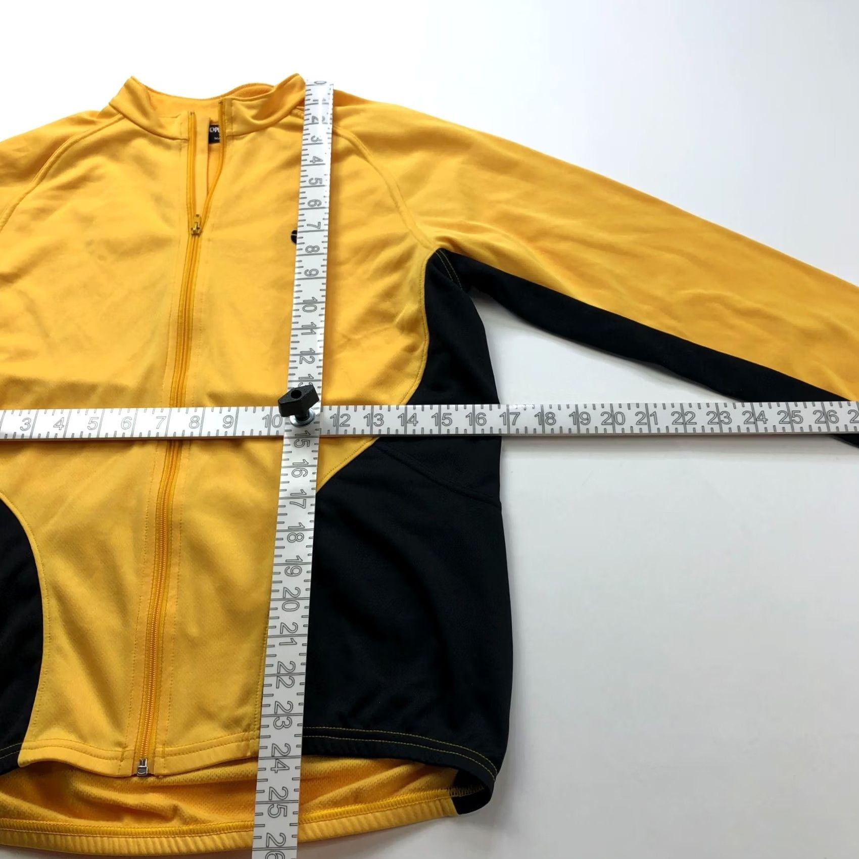 PEARL iZUMi Pearl Izumi Mens Medium Polyester Cycling Full Zip Jacket Yellow Black Jacket Windbreaker Pockets Zipped Pockets Sports Bike 80s Vintage No Mens Size US M / EU 48-50 / 2 - 2 Thumbnail