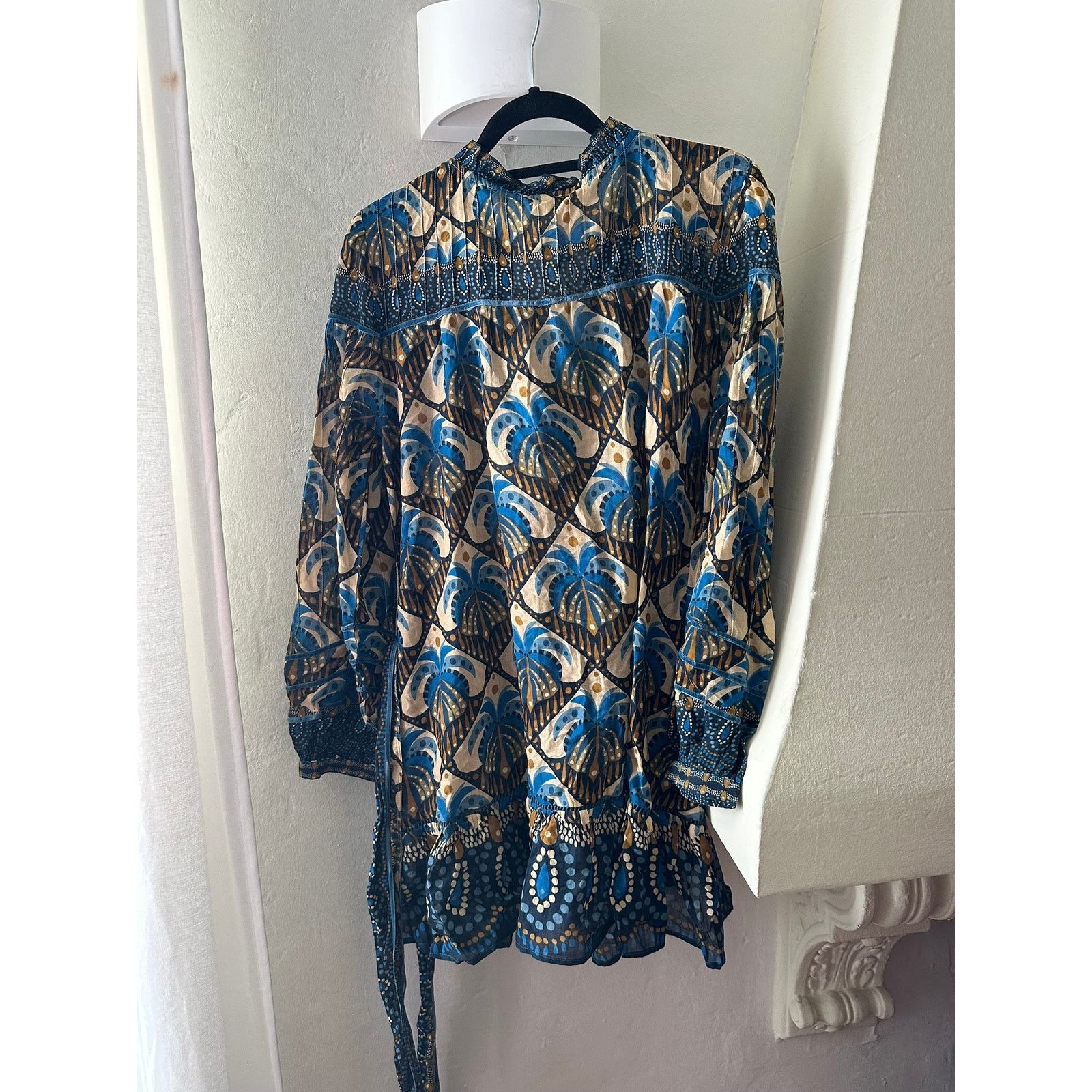 Farm Rio FARM Rio Cocopalm Beige Mini Dress S Size S / US 4 / IT 40 - 7 Thumbnail