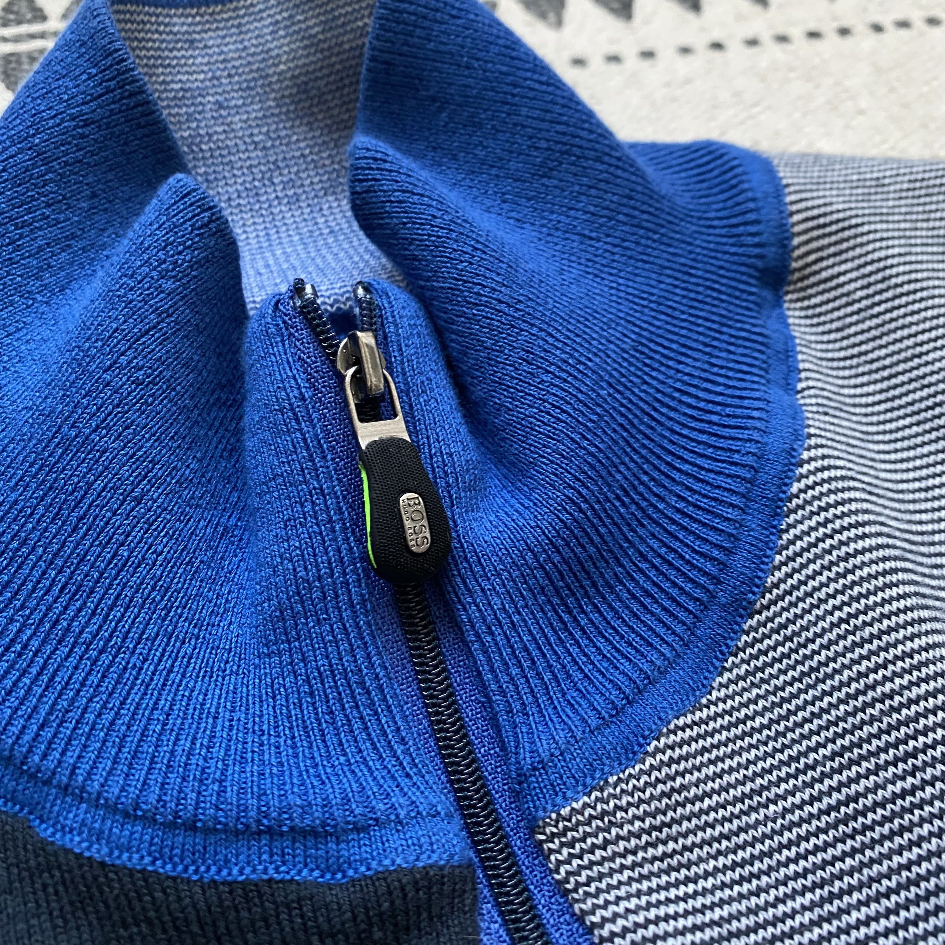 Hugo Boss Designer Hugo Boss Sweater light half zip colorblock Size US L / EU 52-54 / 3 - 6 Thumbnail