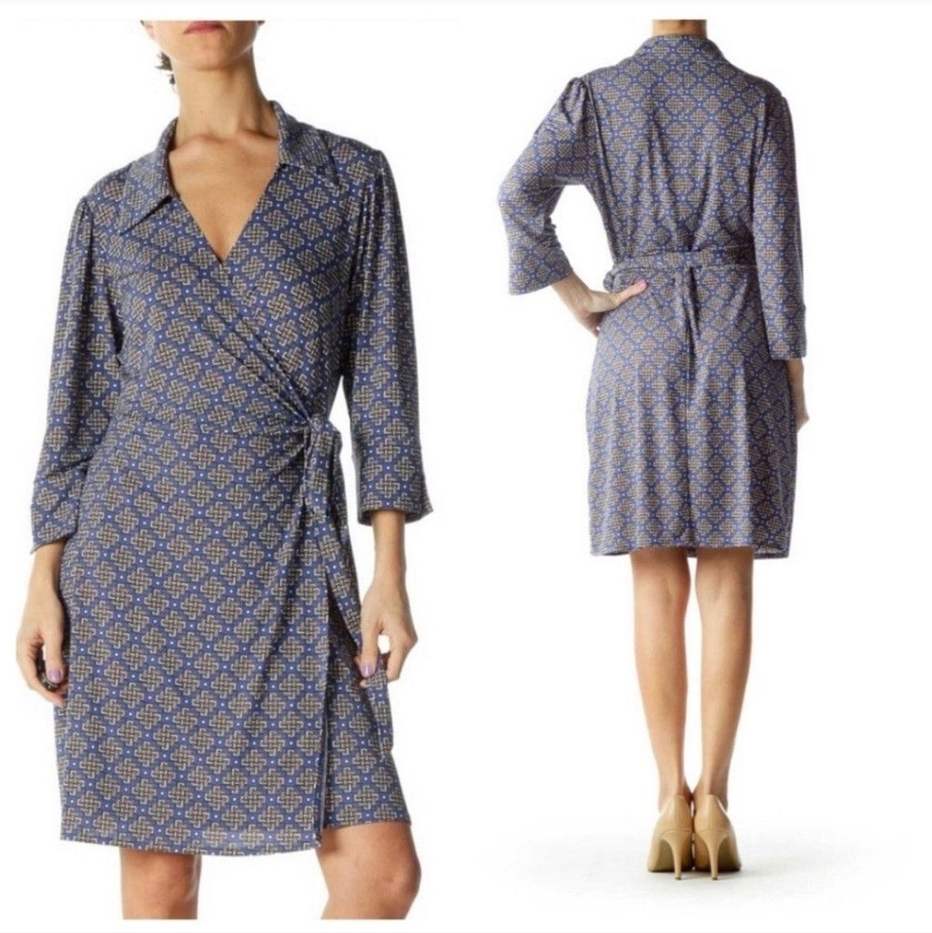 Laundry by Shelli Segal NWOT Laundry Shelli Segal Dazzling blue wrap dress sz Small Size S / US 4 / IT 40 - 1 Thumbnail