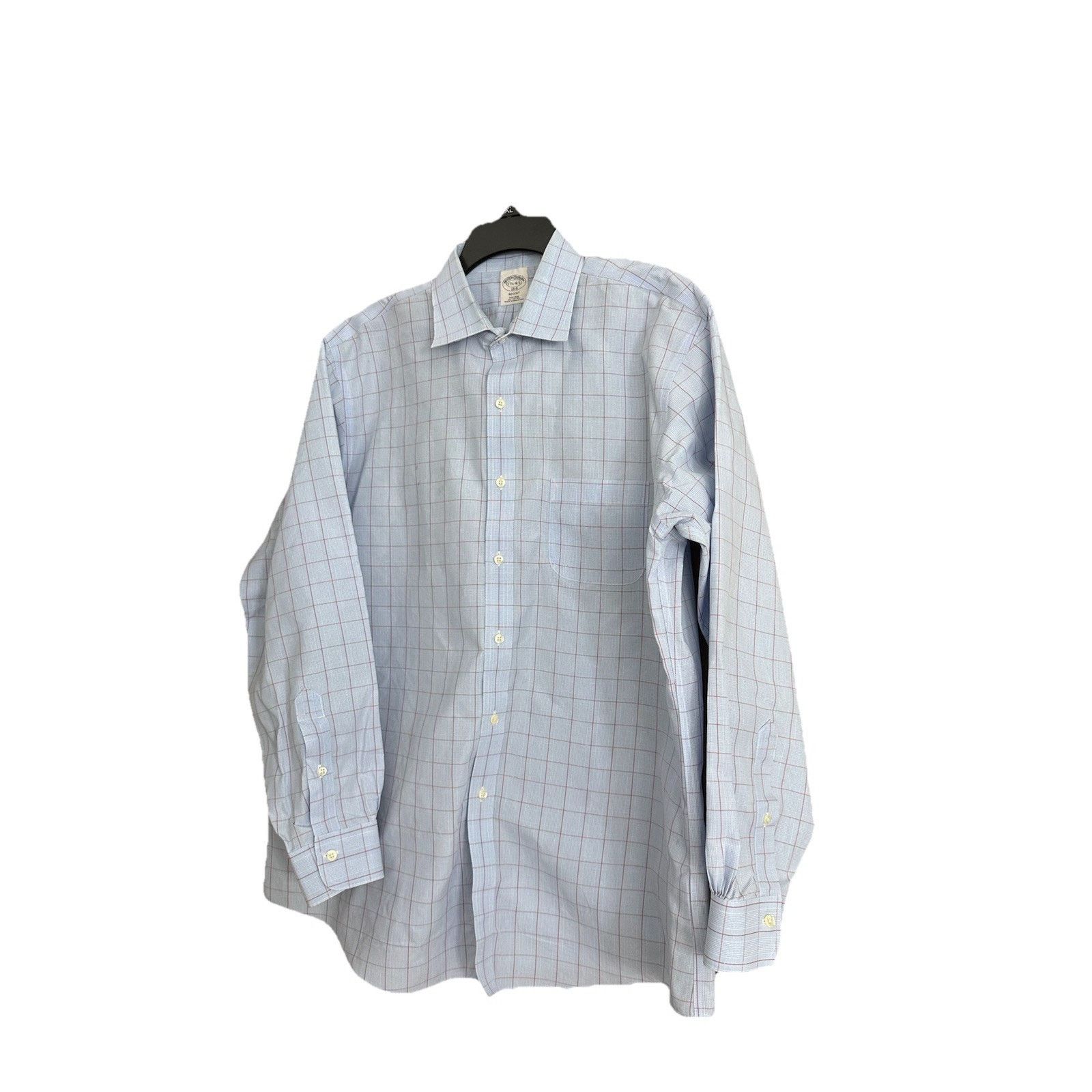 Brooks Brothers Brooks Brothers Regent 1818 Shirt Men 17.5 4/5 Blue XL check Size US XL / EU 56 / 4 - 1 Thumbnail