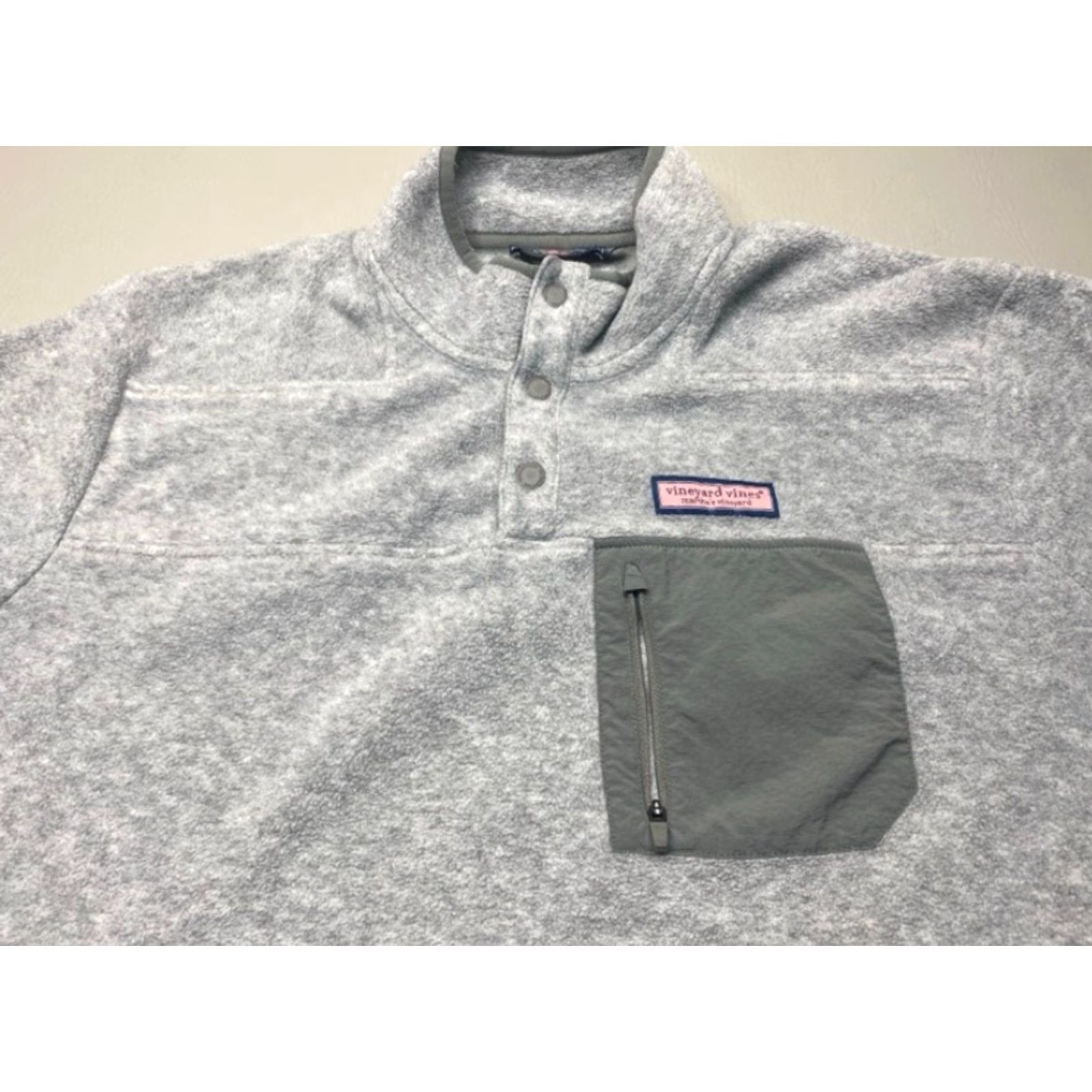 Vineyard Vines Vineyard Vines 1/4 Snap Pullover Fleece Sweater Mens 2XL Gray Active Golf 8276 Size US XXL / EU 58 / 5 - 5 Thumbnail