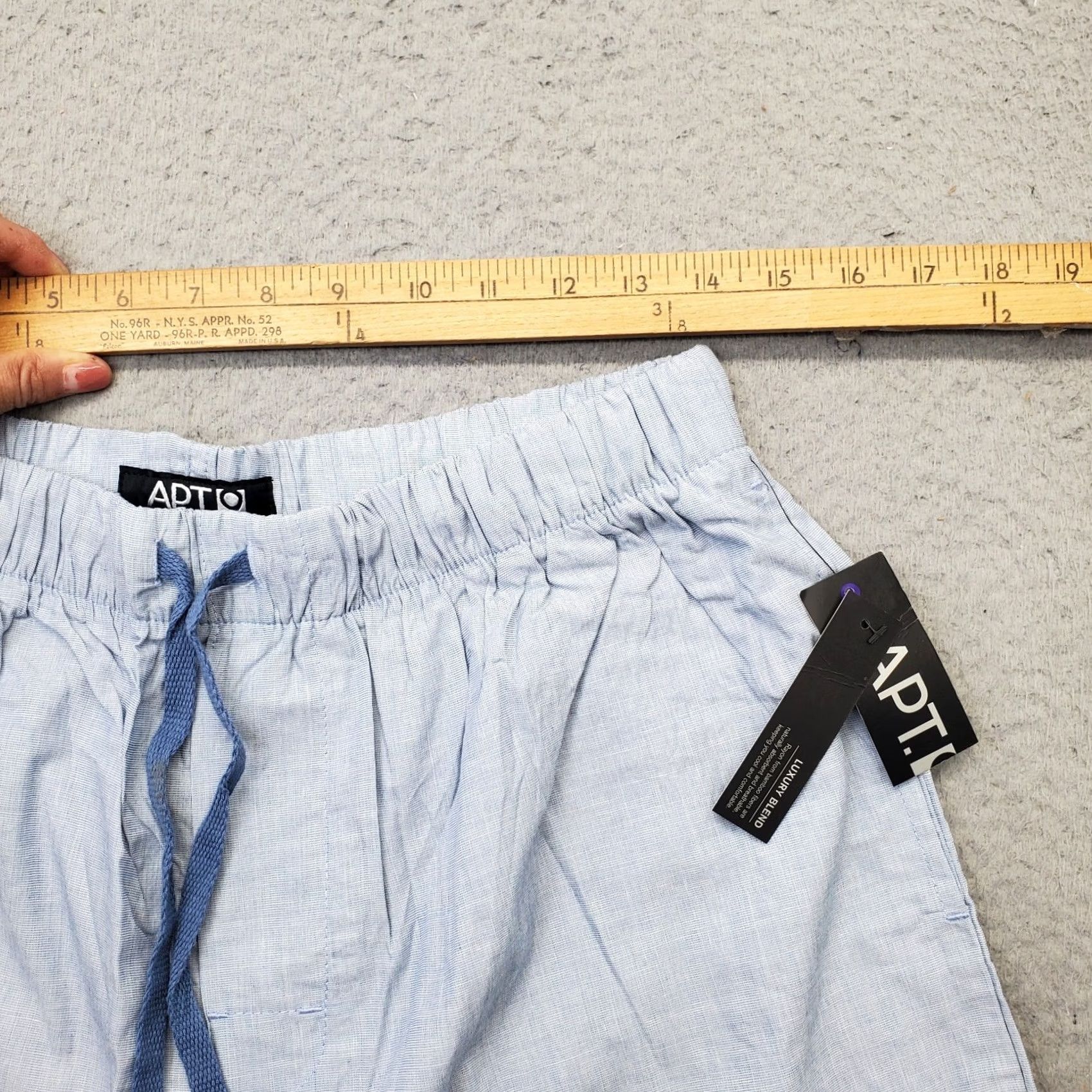 Apt. 9 Apt. 9 Pajama Shorts Mens M Blue Rayon Sleepwear Drawstring Waist Bedding Lounge Shorts Size US 31 - 5 Thumbnail