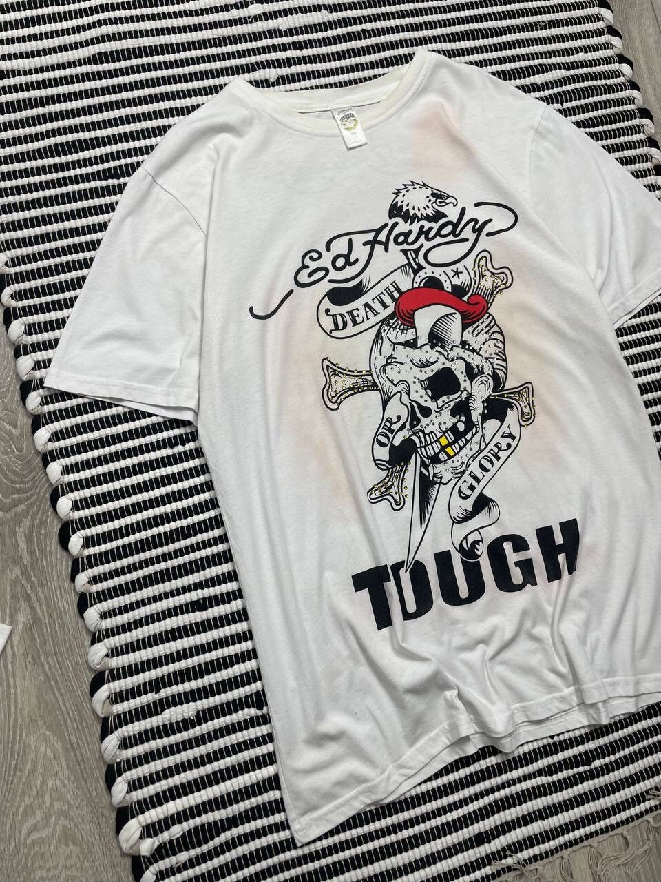 Ed Hardy × Japanese Brand × Vintage Vintage Ed Hardy Christian Audigier Tee T-Shirt Y2K Size US XL / EU 56 / 4 - 2 Thumbnail
