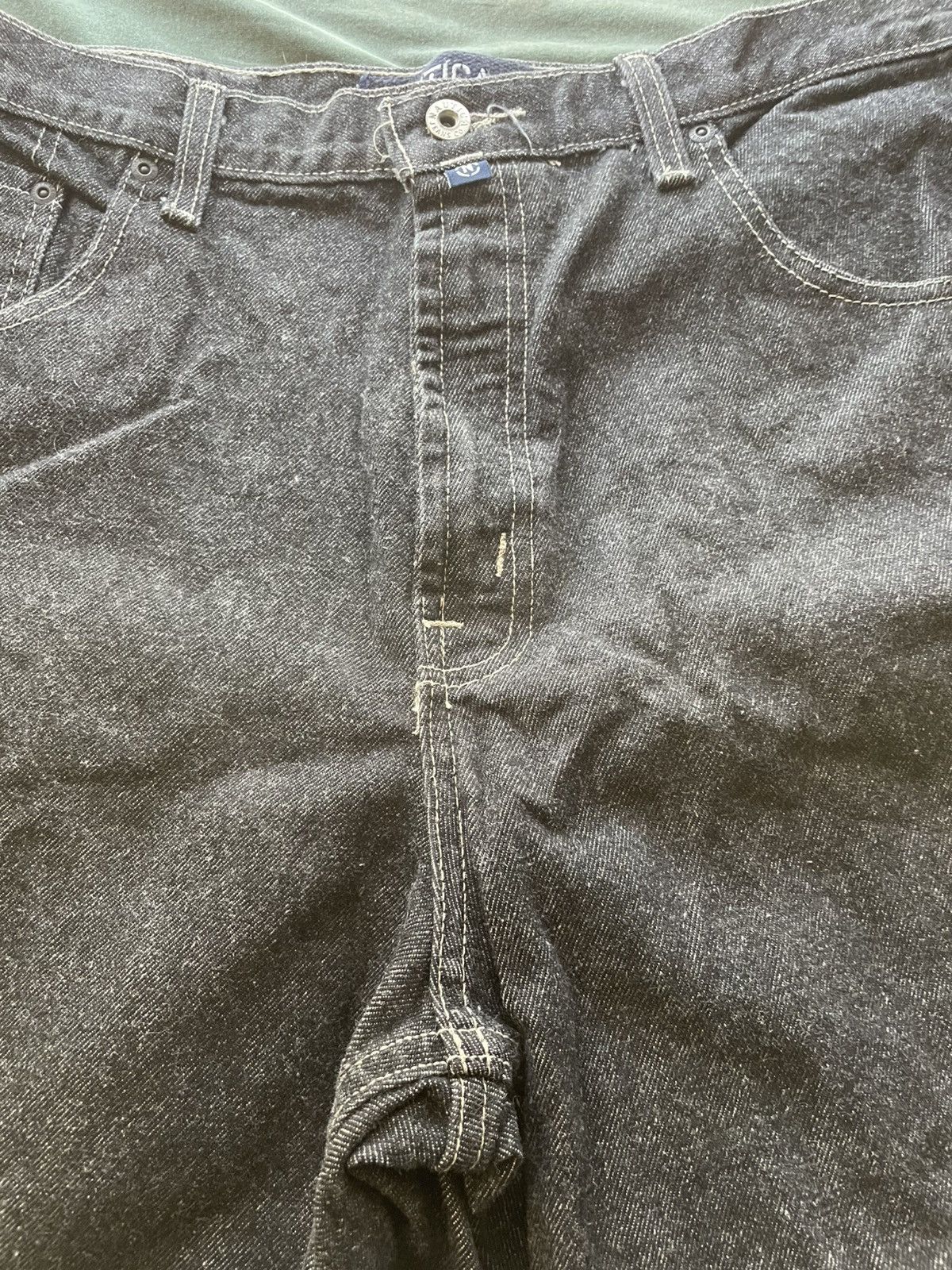Nautica × Vintage VINTAGE NAUTICA BLACK DENIM JEAN SHORTS JORTS 36x10 NI-3190 Size US 36 / EU 52 - 8 Thumbnail