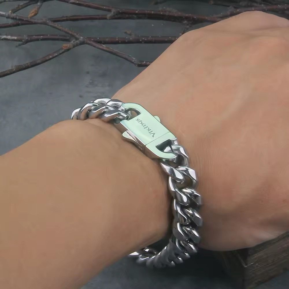 Jewelry 23 Cm Punk Curb Cuban Link Chain Bracelets Size ONE SIZE - 4 Thumbnail