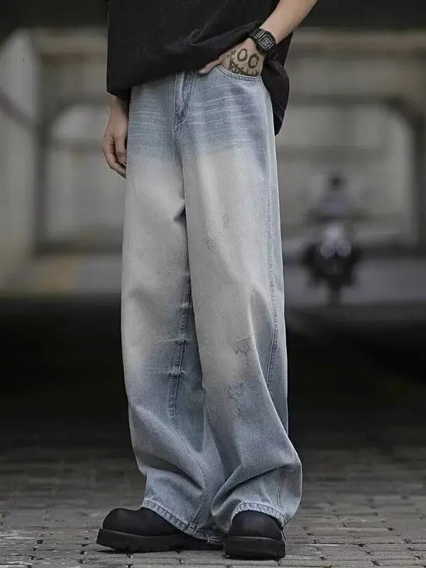 Japanese Brand × Jean Retro loose wide leg straight leg jeans Size US 30 / EU 46 - 6 Thumbnail