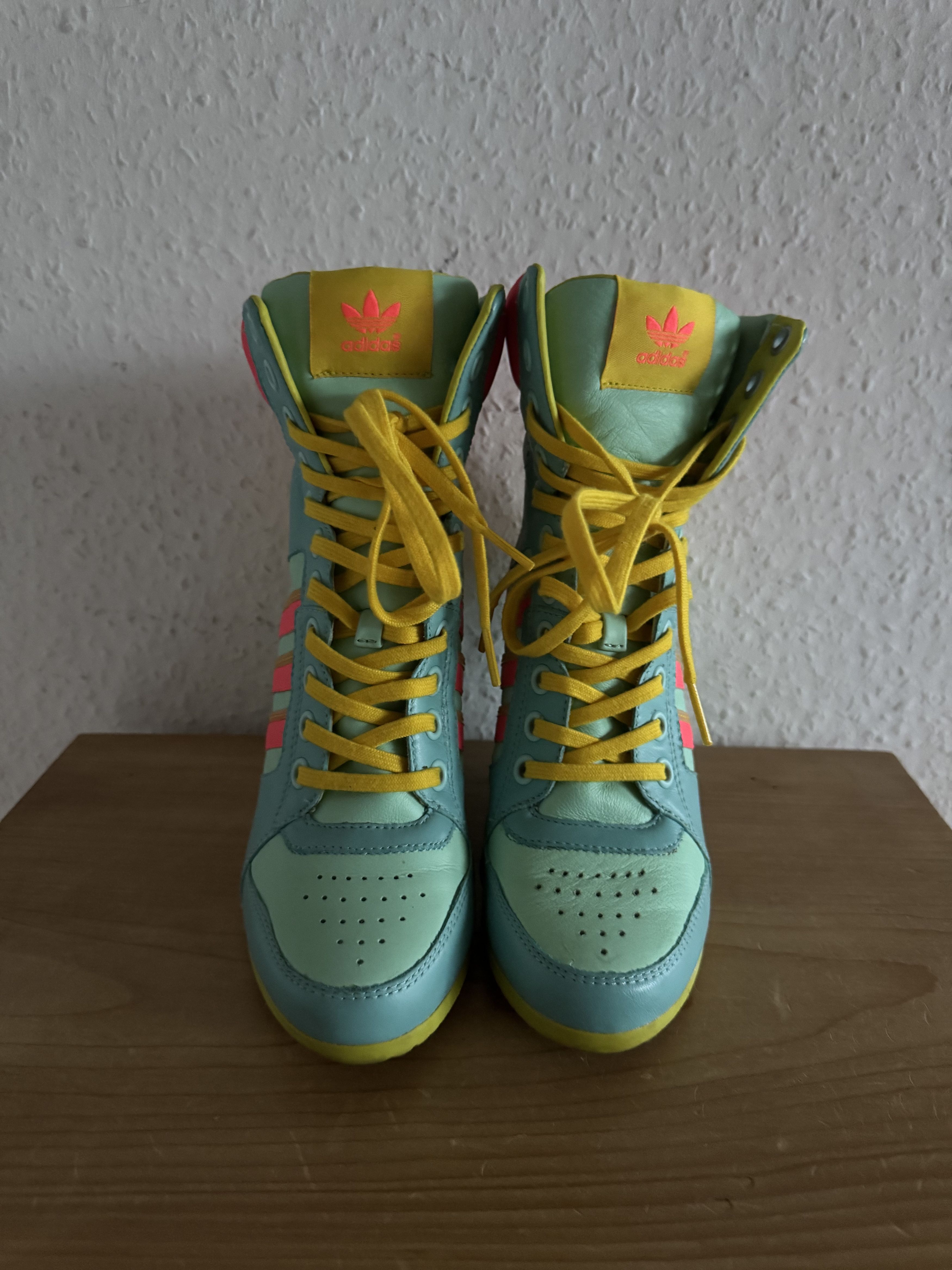 Adidas × Jeremy Scott Wedge Platform Sneakers Size US 5.5 / IT 35.5 - 4 Thumbnail