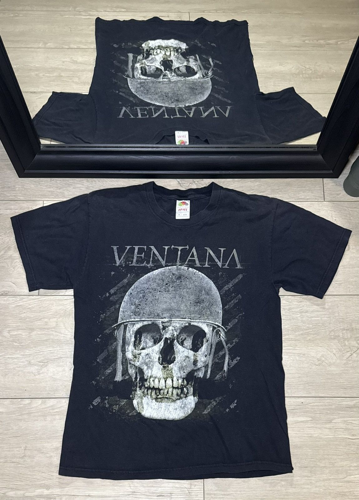 Affliction Vintage 2000s Vetana Band Tee Big Skull Solider Shirt Size US M / EU 48-50 / 2 - 1 Thumbnail