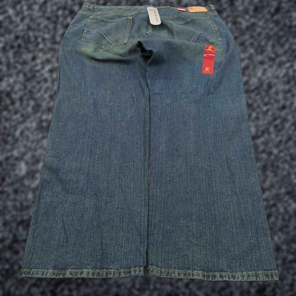 Karl Kani VINTAGE Karl Kani Jeans Men Baggy 46 Inseam 34 Wide-Leg 90s Grunge Hip Hop 11" Leg Opening Blue Denim 5-Pocket Mens Size US 30 / EU 46 - 1 Thumbnail
