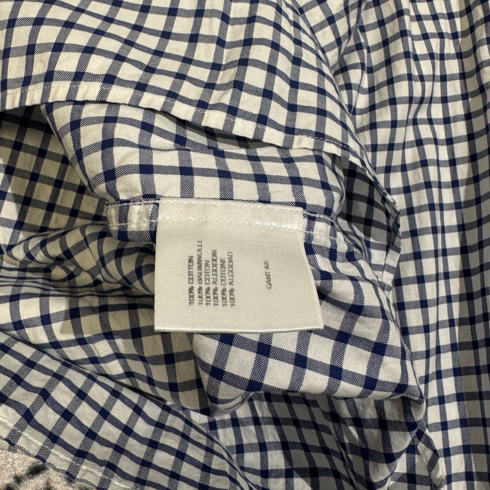 Gant × Vintage Vintage Gant Unisex Blue White Cotton button up shirt Size L Size US L / EU 52-54 / 3 - 10 Thumbnail