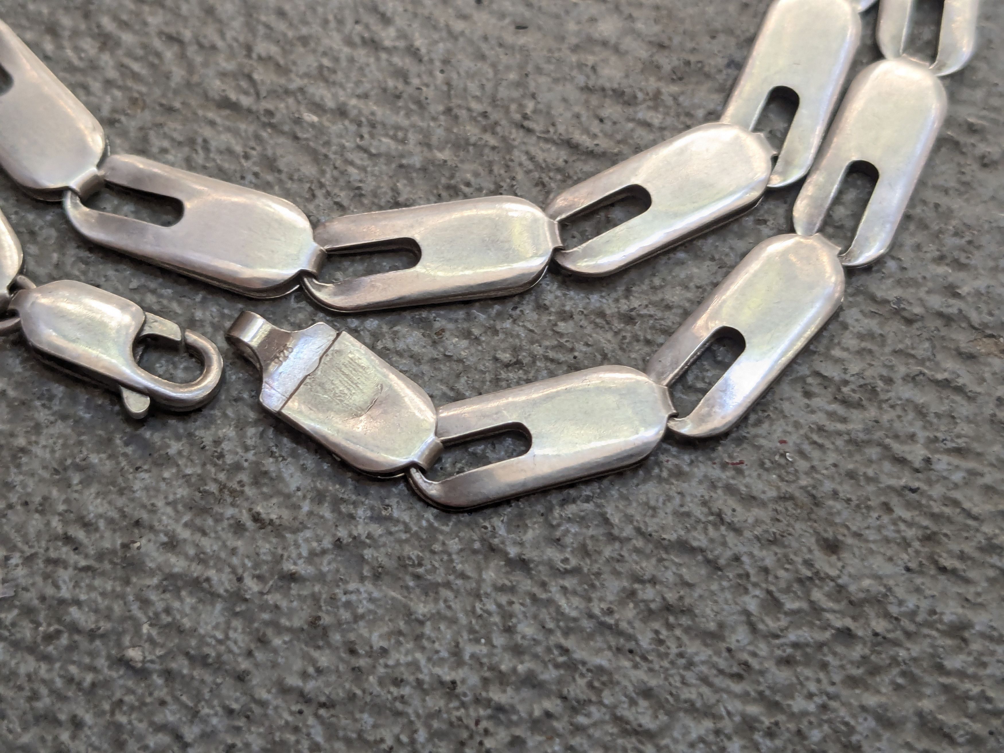 Vintage Vintage Sterling Silver Necklace 18" Modern Abstract Size ONE SIZE - 4 Thumbnail