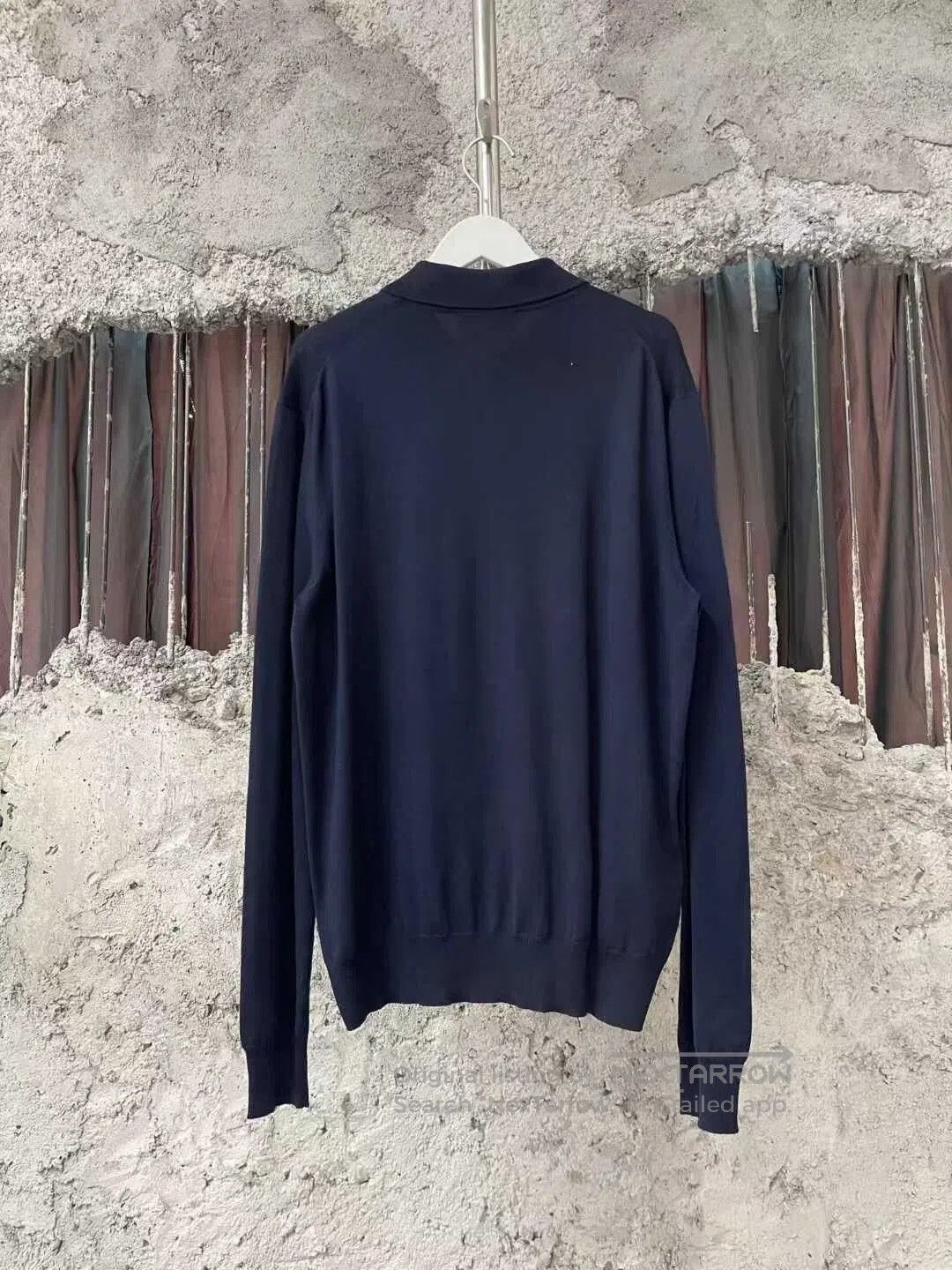Miu Miu Miumiu Navy Long Sleeve Polo Shirt. Size L / US 10 / IT 46 - 2 Thumbnail