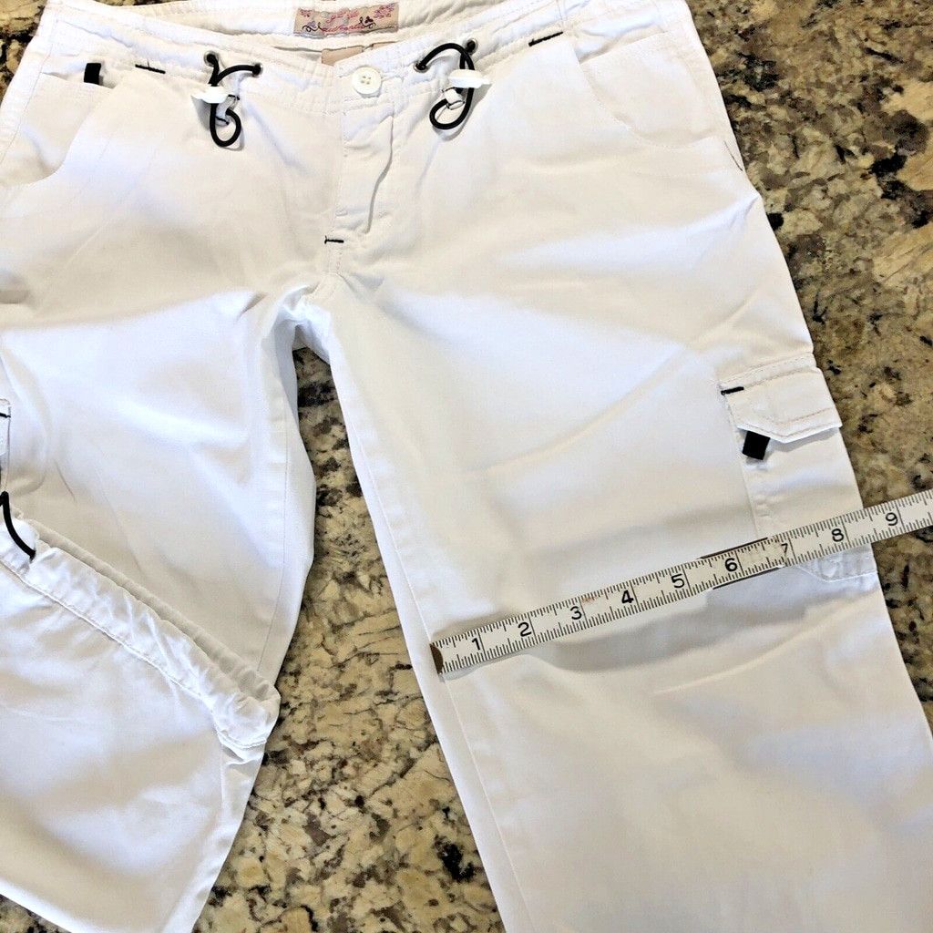 Other Size 1 Y2 Blu Womens Capri White Adjustable Waist Cargo Size 28" / US 6 / IT 42 - 6 Thumbnail