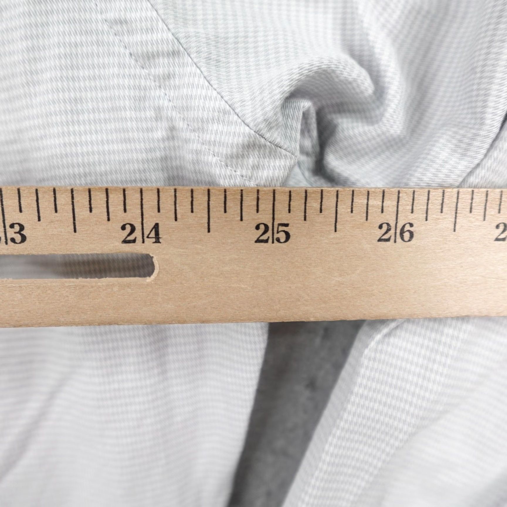 Proper Cloth PROPER CLOTH Dress Shirt Mens XL Gray White Micro Check Long Sleeve Cotton Size US XL / EU 56 / 4 - 6 Thumbnail