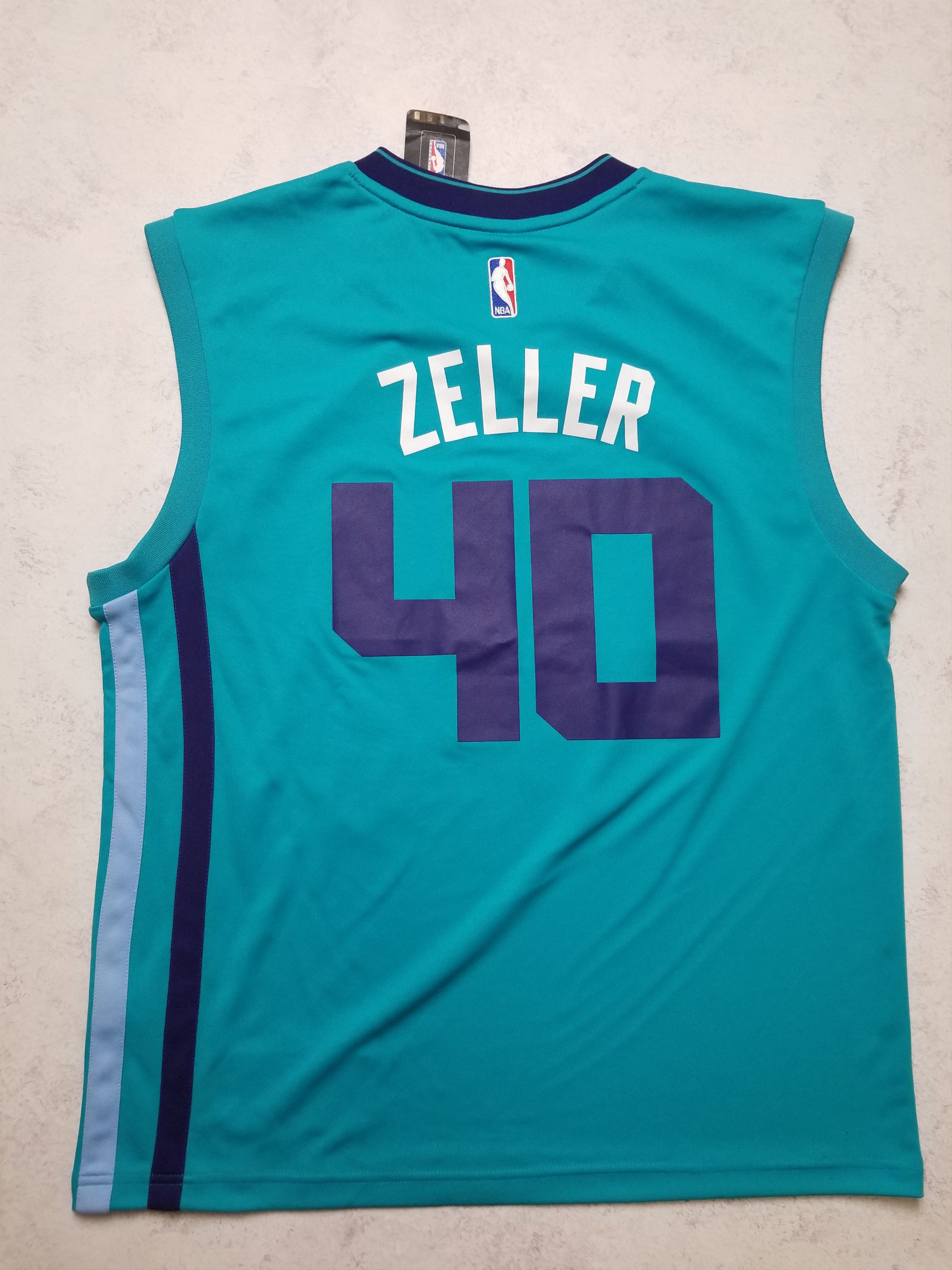 Adidas Charlotte Hornets #40 Zeller NBA Basketball Teal Jersey Size US M / EU 48-50 / 2 - 2 Thumbnail