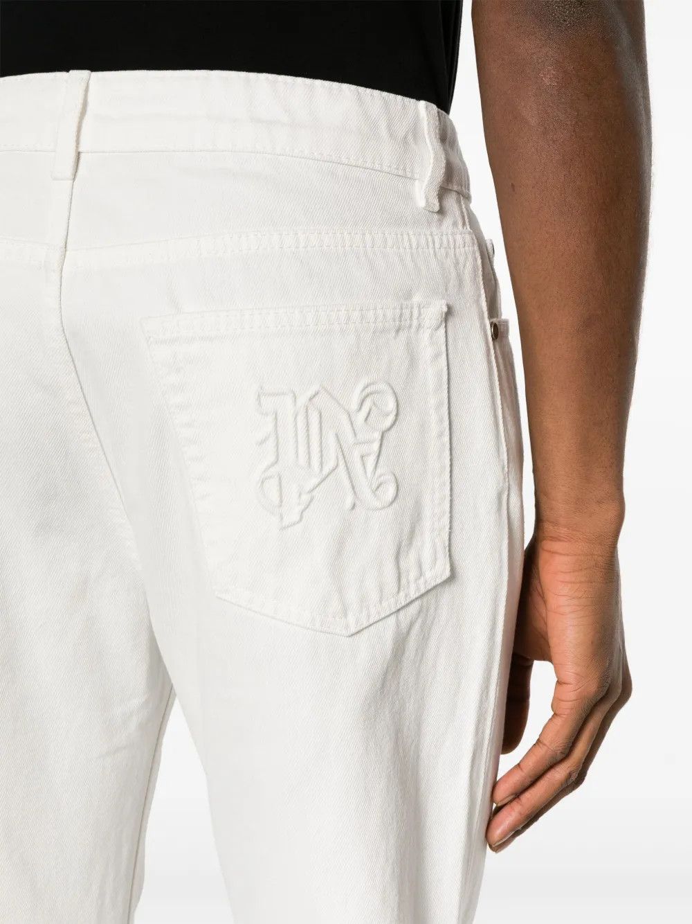 Palm Angels o1y0325 Denim Pant in White Size US 34 / EU 50 - 3 Thumbnail