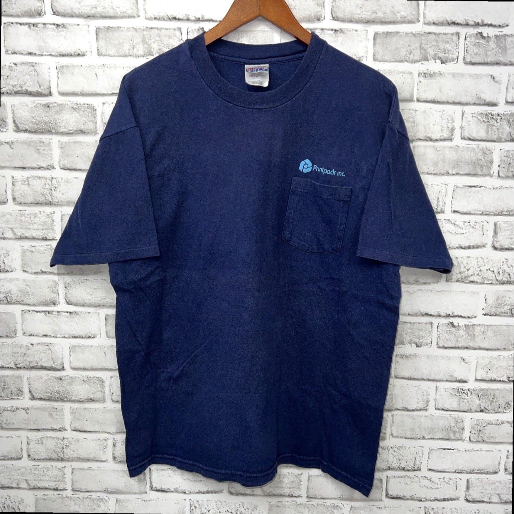 Hanes VINTAGE Hanes Beefy-T Single Stitch Printpack Pocket T-Shirt Mens XL Blue USA Size US XL / EU 56 / 4 - 6 Thumbnail