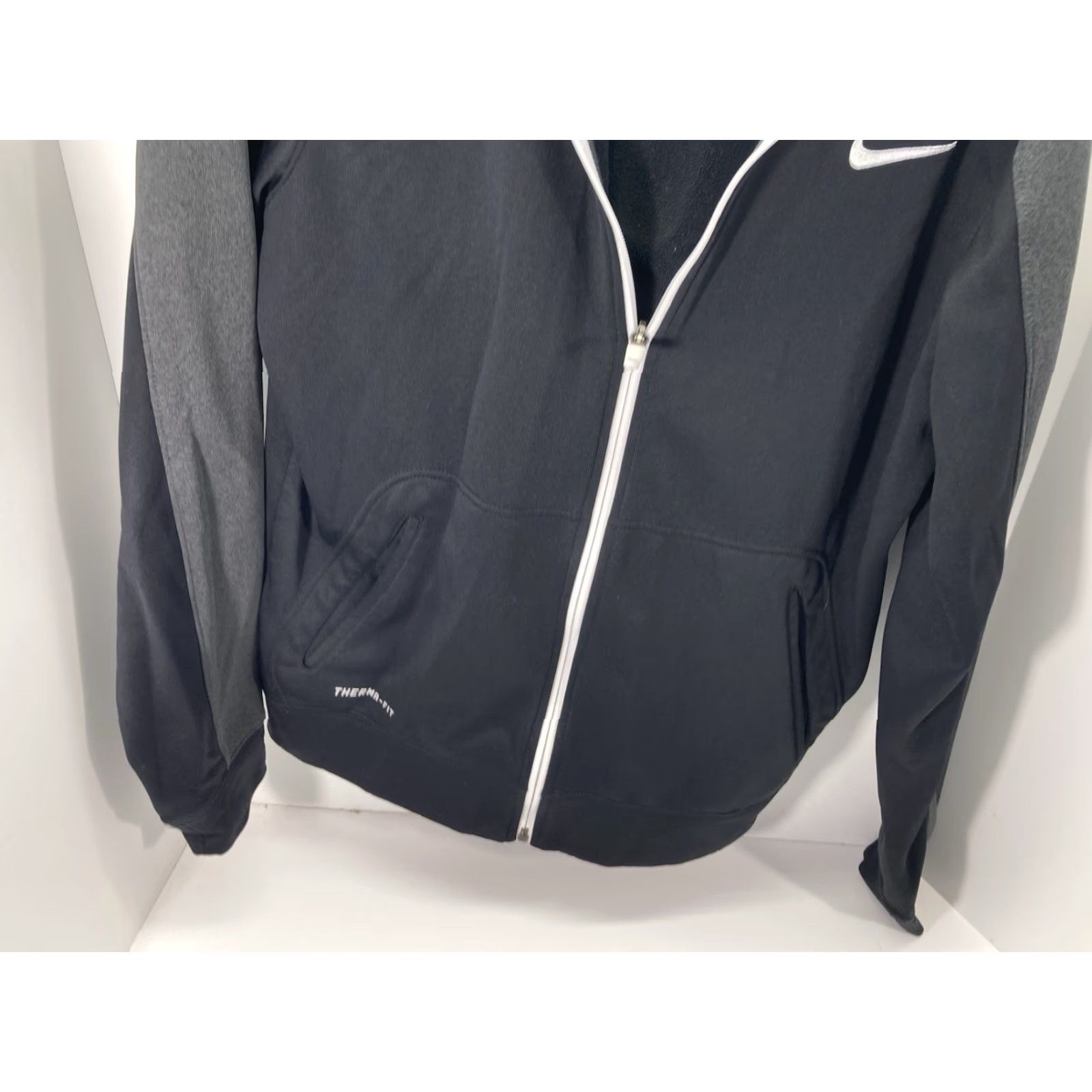 Nike Nike Elite Track Jacket Men Medium Black Full Zip Hood Therma Fit Fleece Lined Size US M / EU 48-50 / 2 - 7 Thumbnail