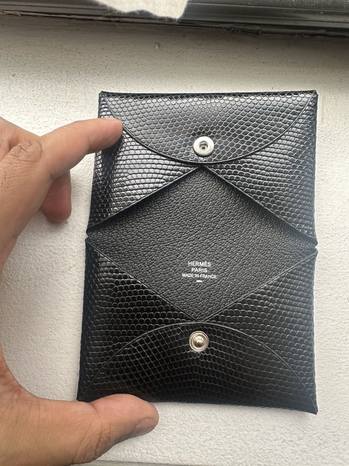 Hermes Hermès Black Snakeskin Card Holder Size ONE SIZE - 2 Thumbnail