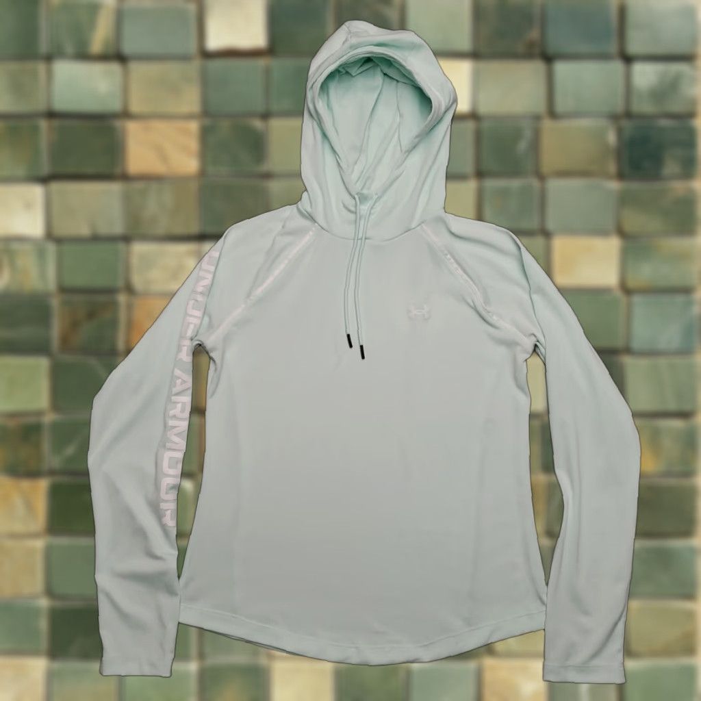 Under Armour Under Armour Hoodie Womens Small Green Performance StretchHooded Pullover Casual Size S / US 4 / IT 40 - 1 Thumbnail