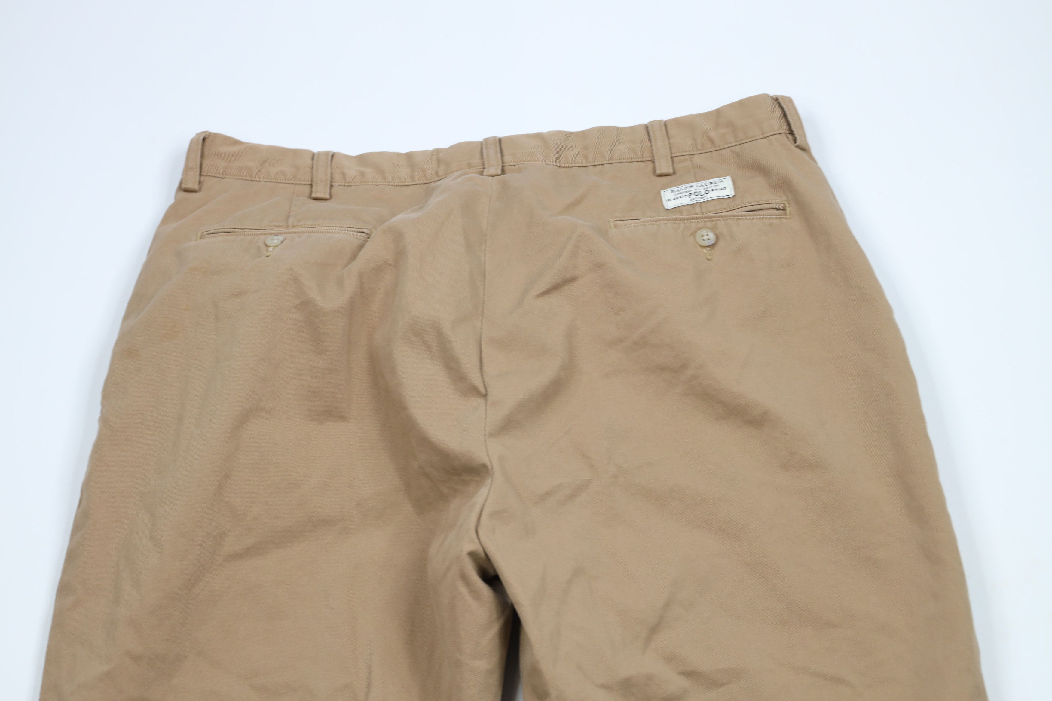 Ralph Lauren × Vintage Vintage 90s Ralph Lauren Wide Leg Cotton Chino Pants Brown Size US 40 / EU 56 - 11 Thumbnail