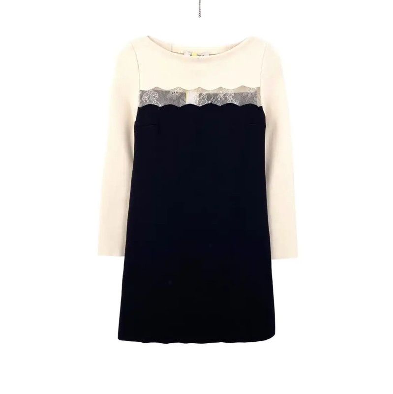 Valentino Valentino Color Block Wool Dress for Women 0089 Size S / US 4 / IT 40 - 1 Thumbnail