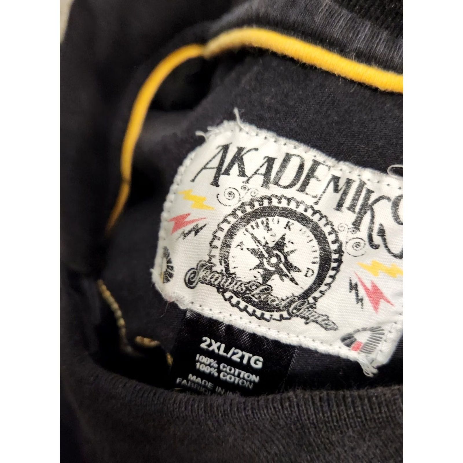 Akademiks Akademiks Polo Shirt Black 2XL Long Sleeve Cotton Logo Regular Men Golf Walking Classic All Seasons Size US XXL / EU 58 / 5 - 3 Thumbnail