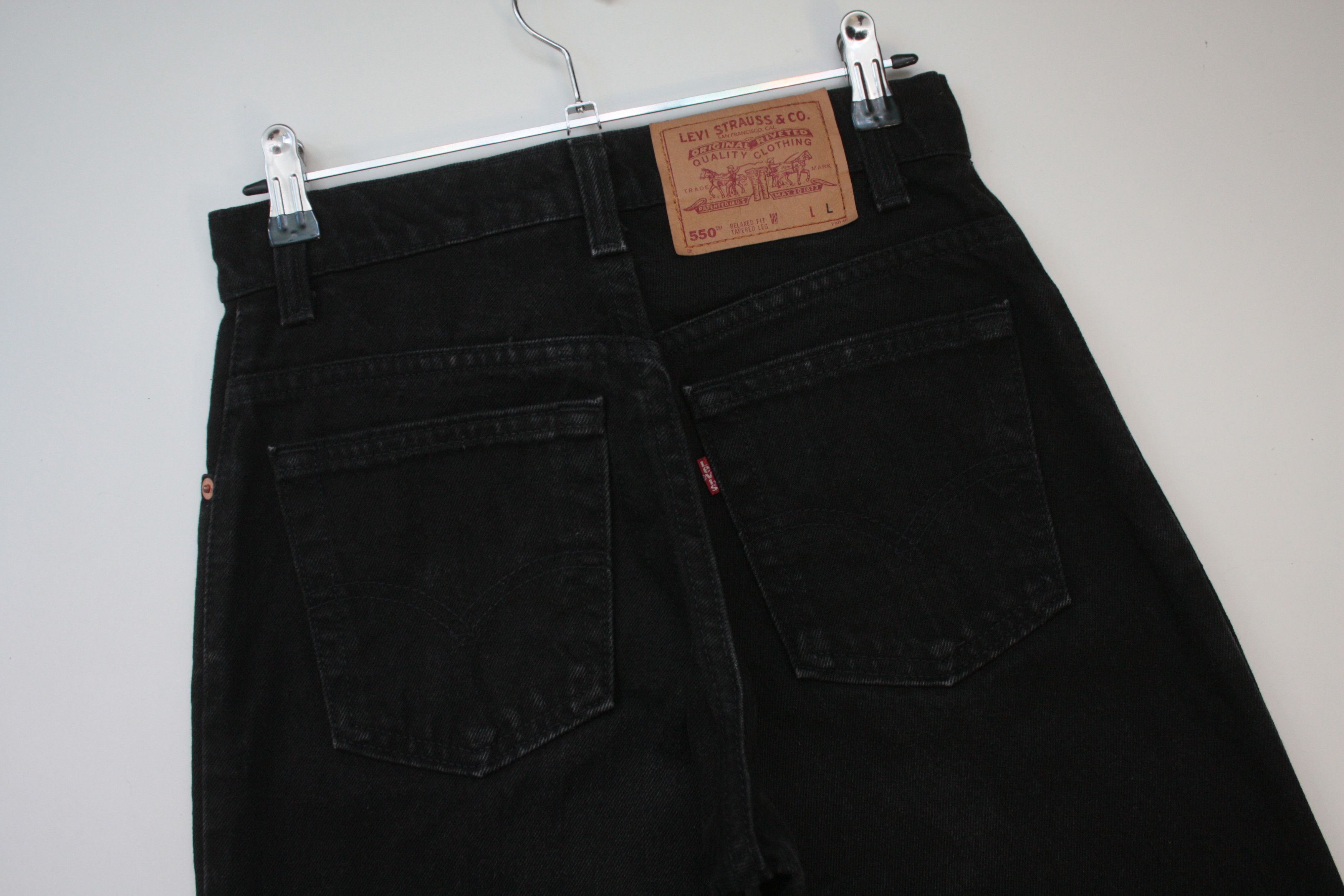 Levi's Levi's 550 Vintage Black Denim Jeans Made In USA Size 26" / US 2 / IT 38 - 5 Thumbnail