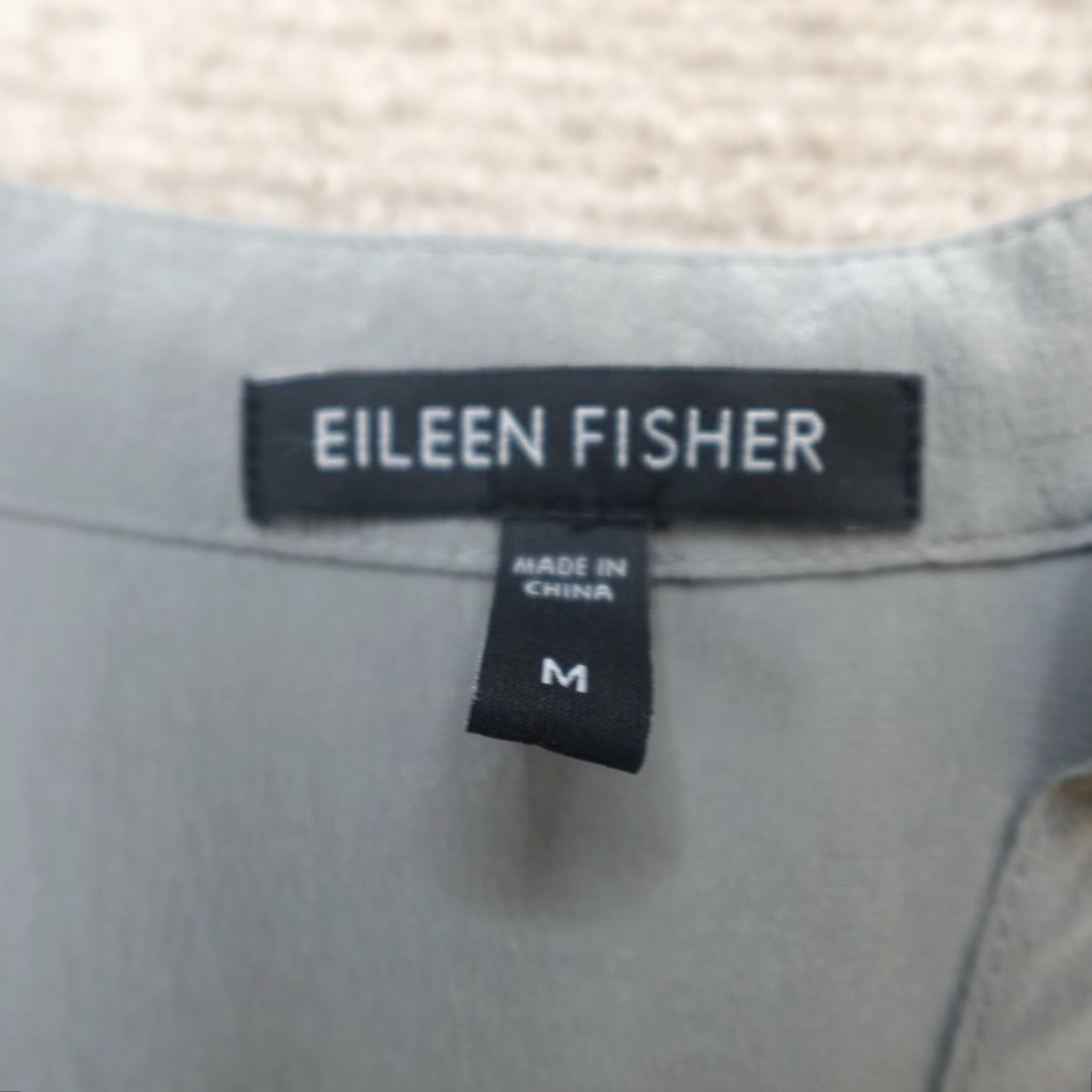 Eileen Fisher Eileen Fisher Womens Blouse Top M Gray Silk 100% Chiffon Long Sleeve Pullover Casual Basic Relaxed Modern Style Mens Girls? Size M / US 6-8 / IT 42-44 - 2 Thumbnail