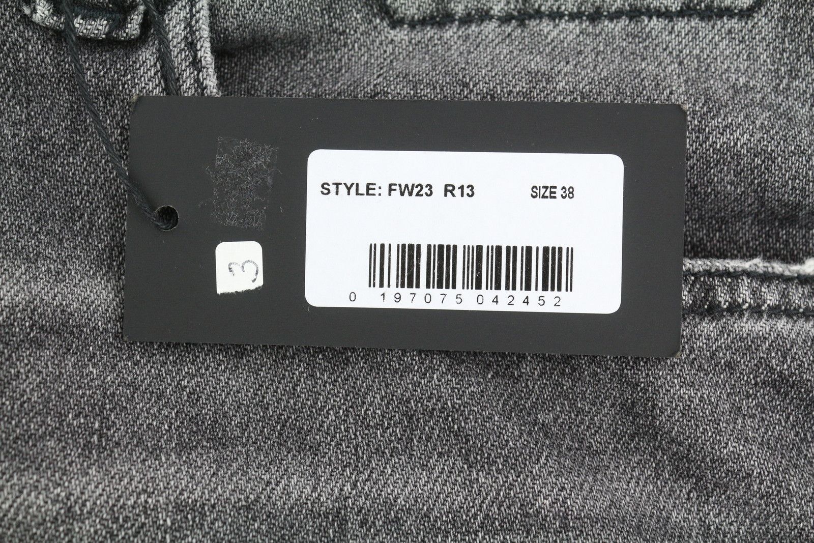 R13 JESSE 38 Vintage Grey Drop Crotch Loose Baggy Dark 86494 Size 28" / US 6 / IT 42 - 6 Thumbnail