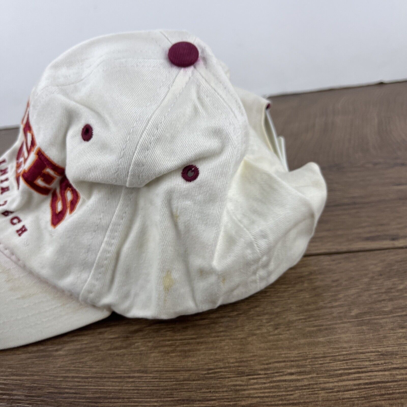 Other Virginia Tech Hokies Hat Hokies White Hat Twins Enterprise A Size ONE SIZE - 7 Thumbnail
