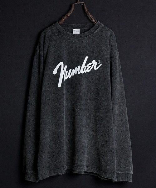 image of Number N Ine Number Nine Fender Logo L/s T-Shirt in Black, Men's (Size XL)