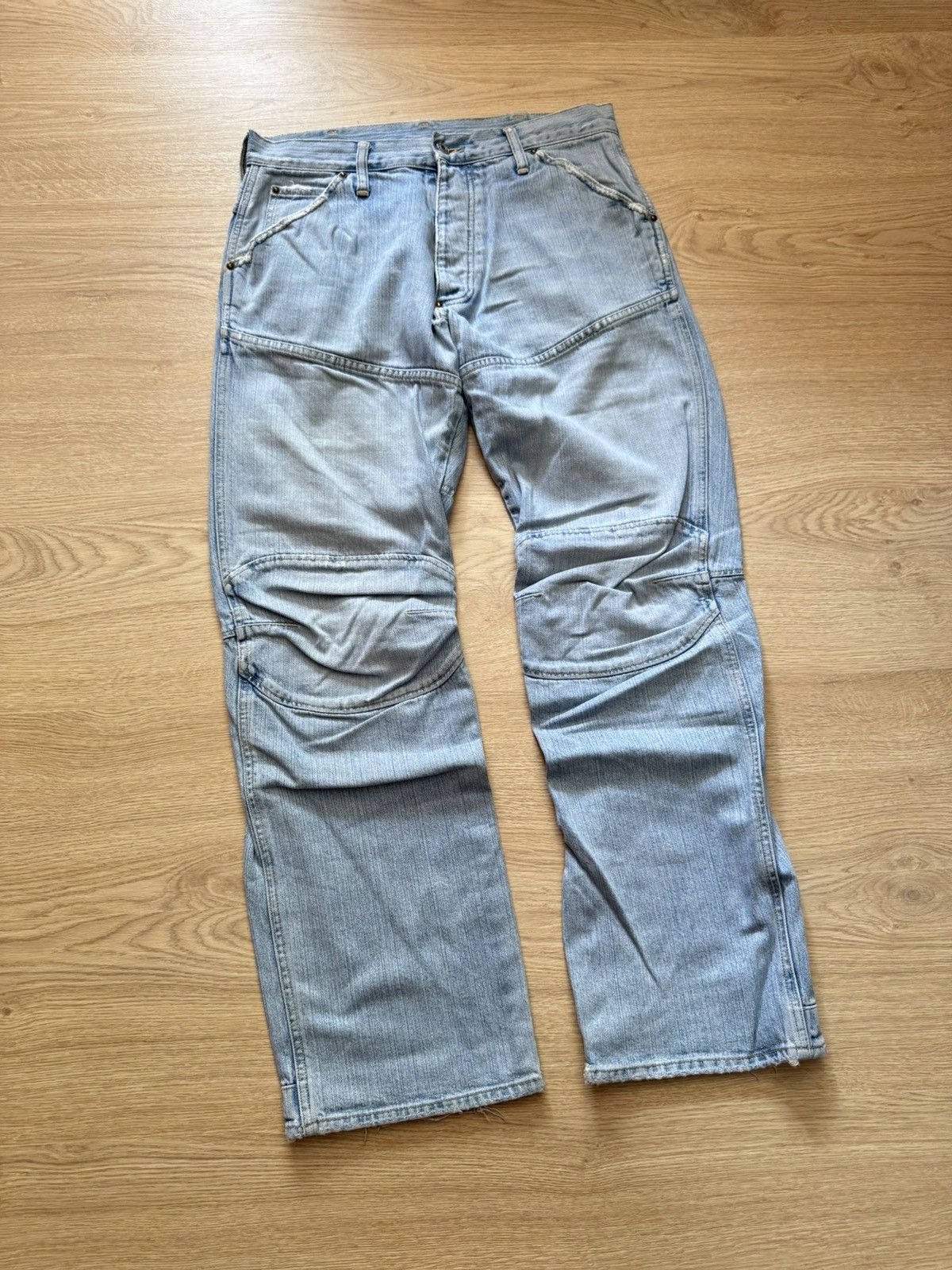G-Star Vintage 00’s G-Star y2k Blue Moto Racing Jeans Pants Size US 31 - 1 Thumbnail