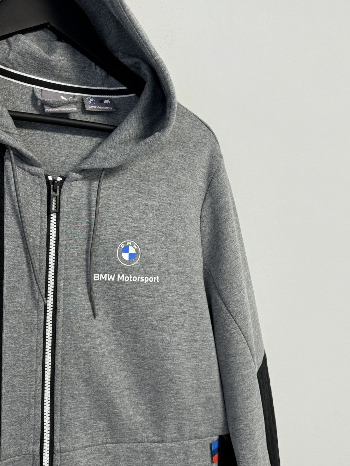 PUMA Men's BMW L Motorsport Full-Zip Hoodie GRAY
