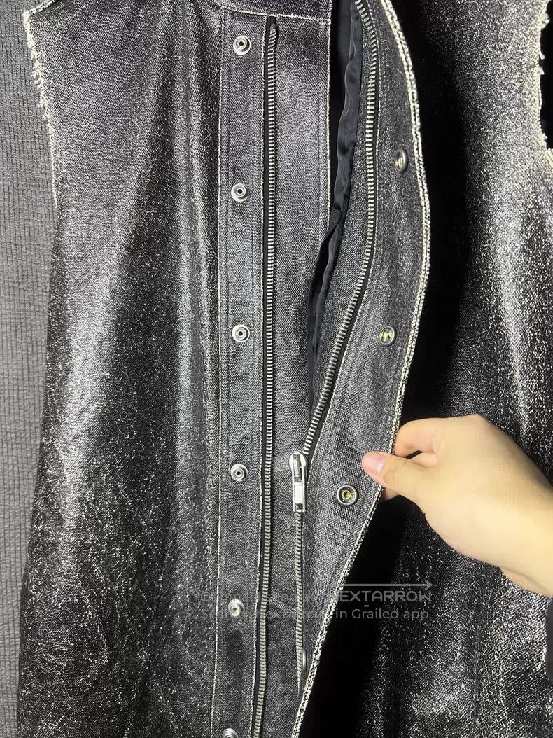 Rick Owens Rick Owens Frayed Glue Destroyed Vest Sleeveless Zip-up Ja Size US L / EU 52-54 / 3 - 6 Thumbnail