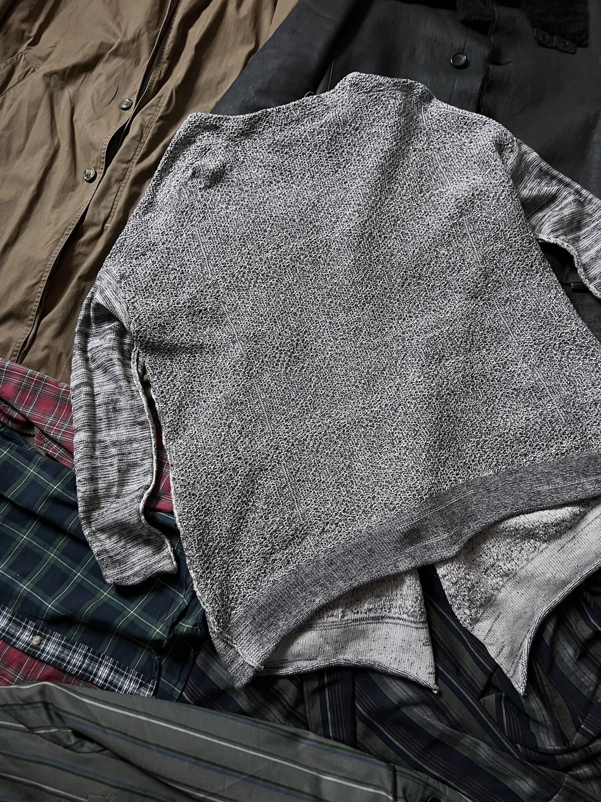 Daniel Andresen Daniel Andresen Grey Knitted Linen Cardigan With Pockets Size US M / EU 48-50 / 2 - 4 Thumbnail