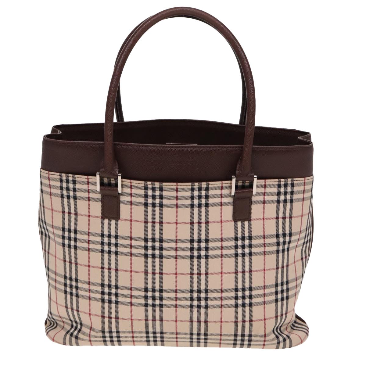 Burberry Nova Check Beige Canvas Tote Bag (Pre-Owned) Size ONE SIZE - 1 Thumbnail