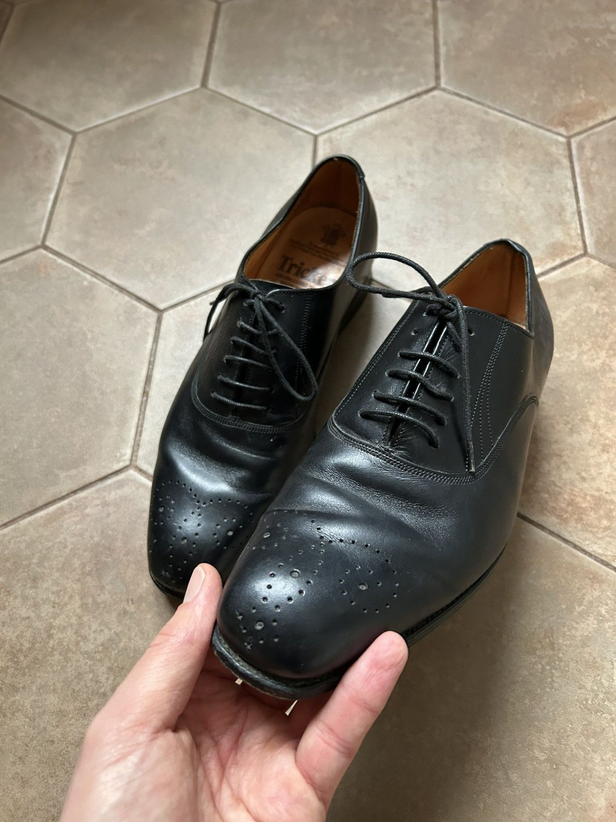 Tricker's Trickers Derby Brogue Shoes Leather size uk6.5 us7.5 Size US 7.5 / EU 40-41 - 3 Thumbnail
