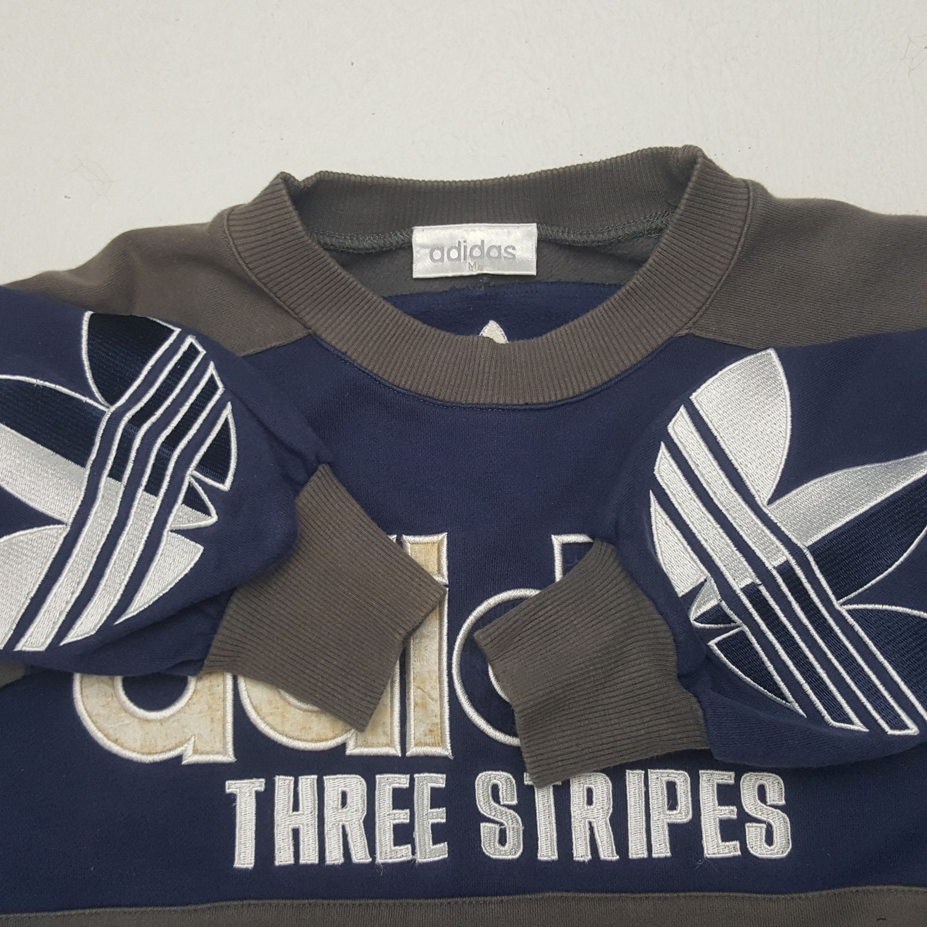 Adidas × Vintage Vintage Adidas Three Stripes Sport Style Sweatshirt Size US L / EU 52-54 / 3 - 5 Thumbnail