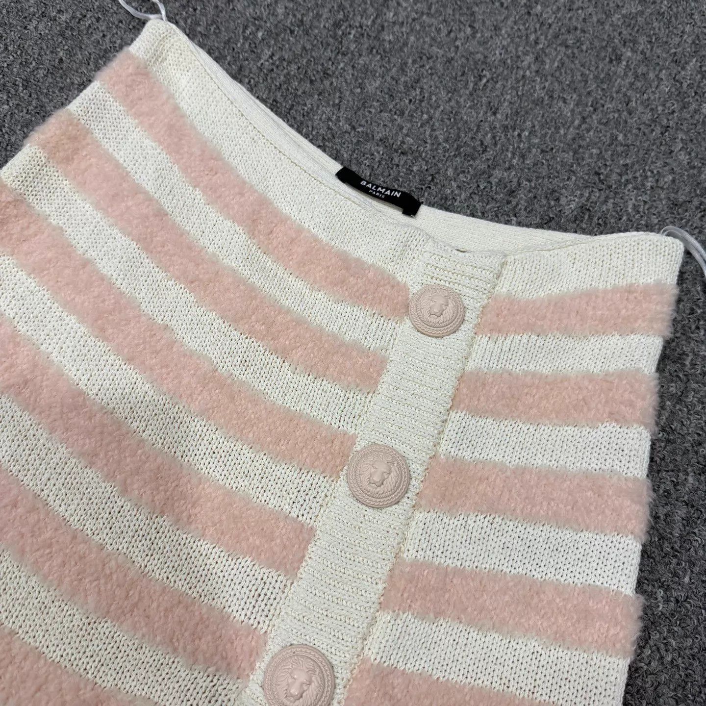 Balmain Balmain knit dress wool panel stripe 34 99 new Size 24" / US 00 / IT 34 - 3 Thumbnail