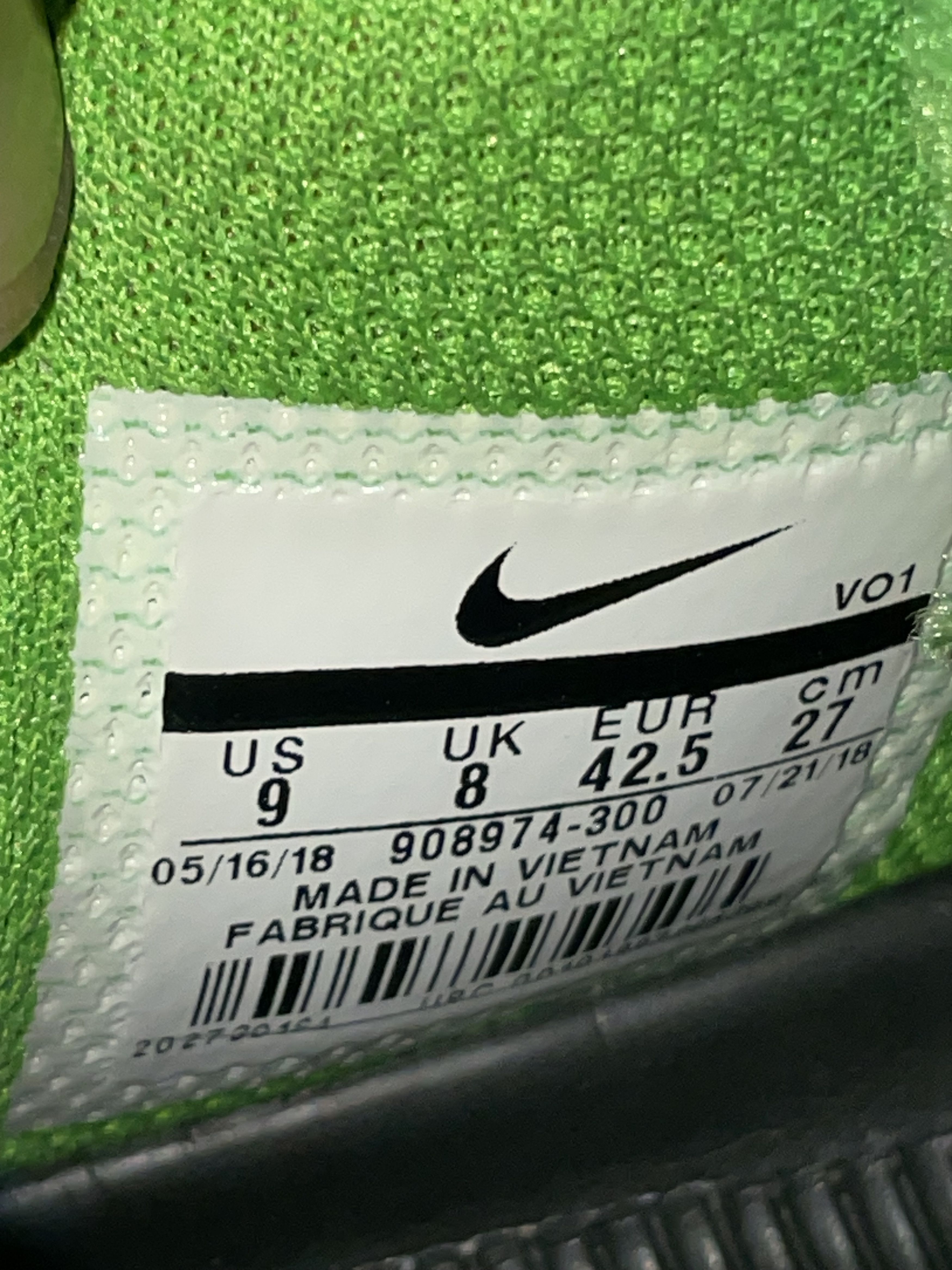 Nike Nike Mamba Rage EP 'Grinch' 908974-300 size 9 VNDS Size US 9 / EU 42 - 10 Thumbnail