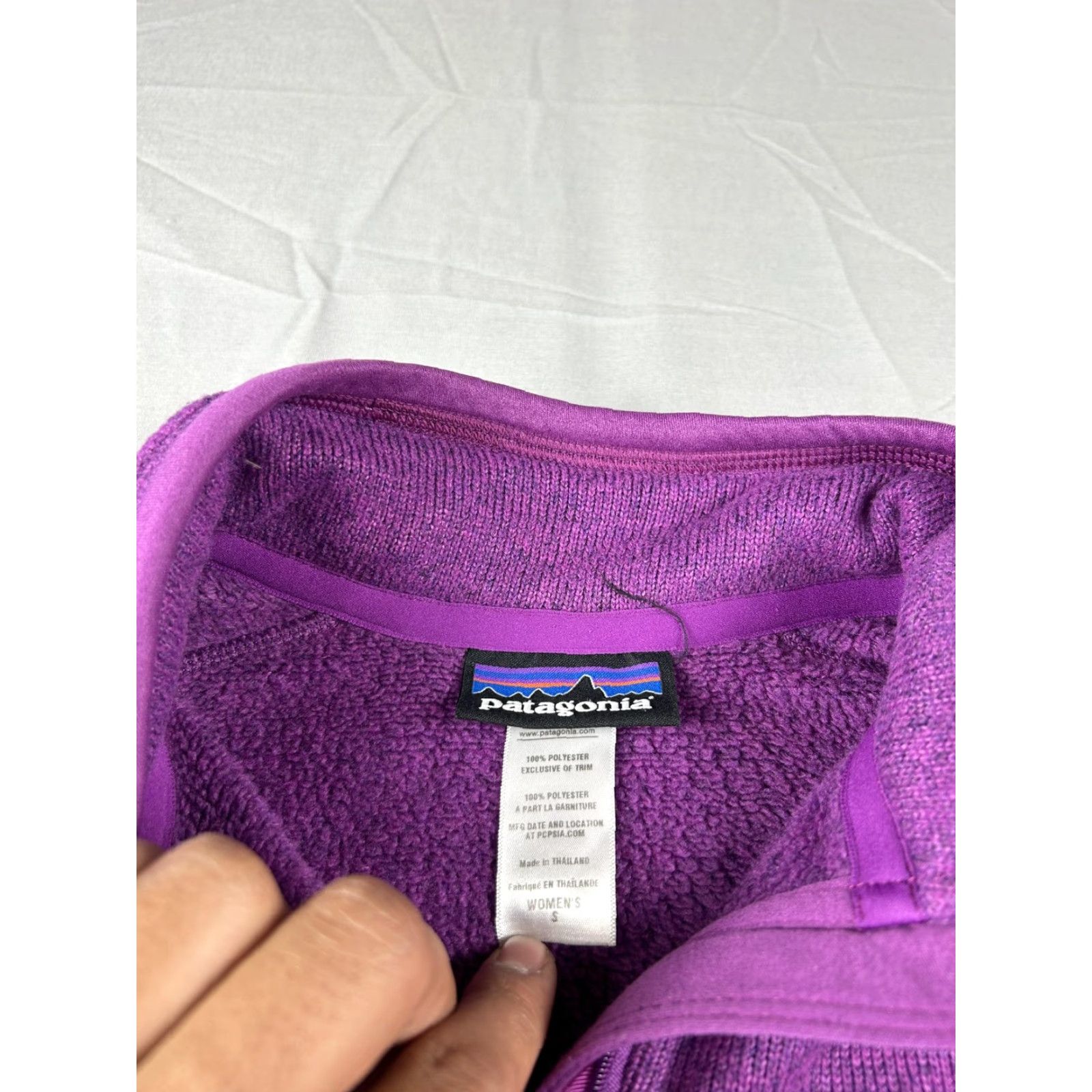 Patagonia Patagonia Sweater Womens Small Purple 1/4 Zip Fleece Pullover Raglan Sleeve Mock Neck Size S / US 4 / IT 40 - 3 Thumbnail