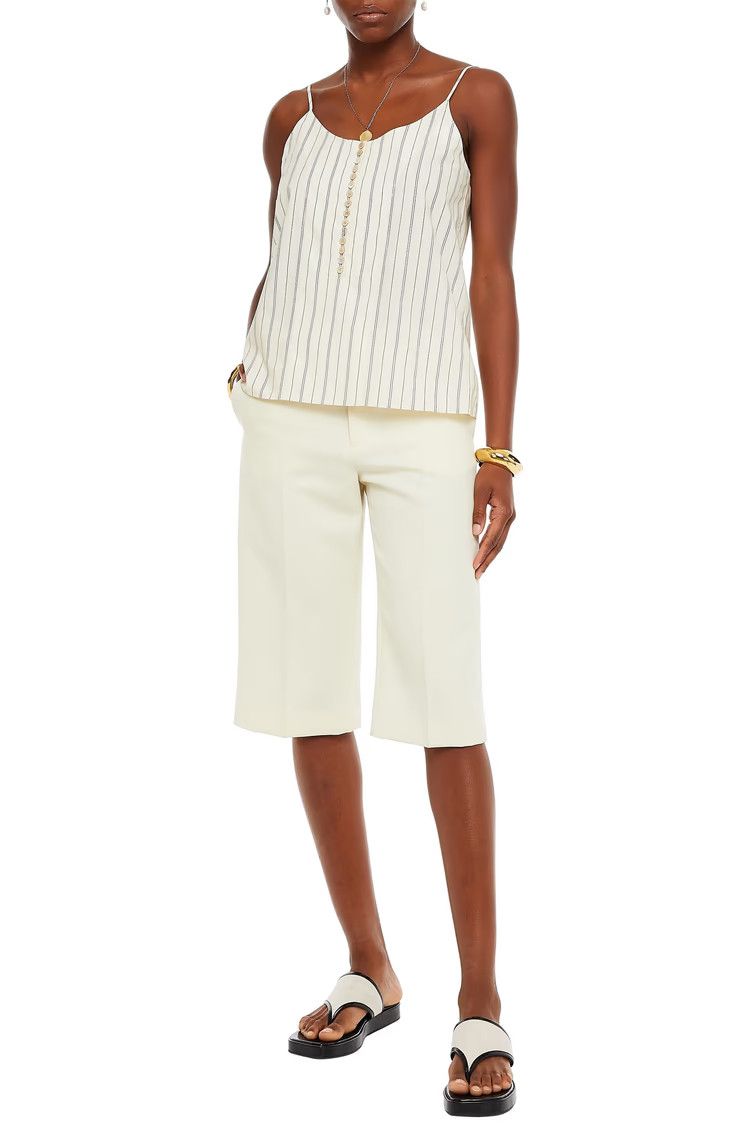 Chloe o1y0825 Striped Blouse in Ivory Size XS / US 0-2 / IT 36-38 - 2 Thumbnail