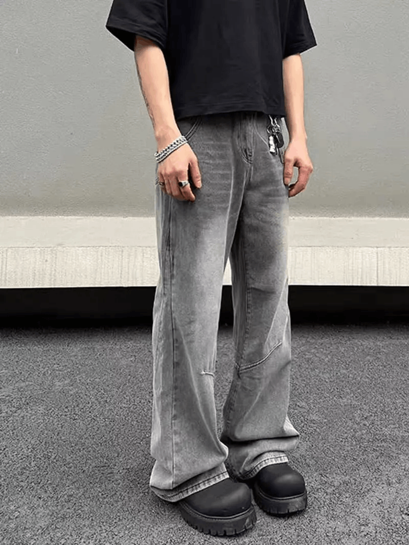 Designer × Jean × Vintage Street grey wash vintage baggy jeans Size US 34 / EU 50 - 1 Thumbnail