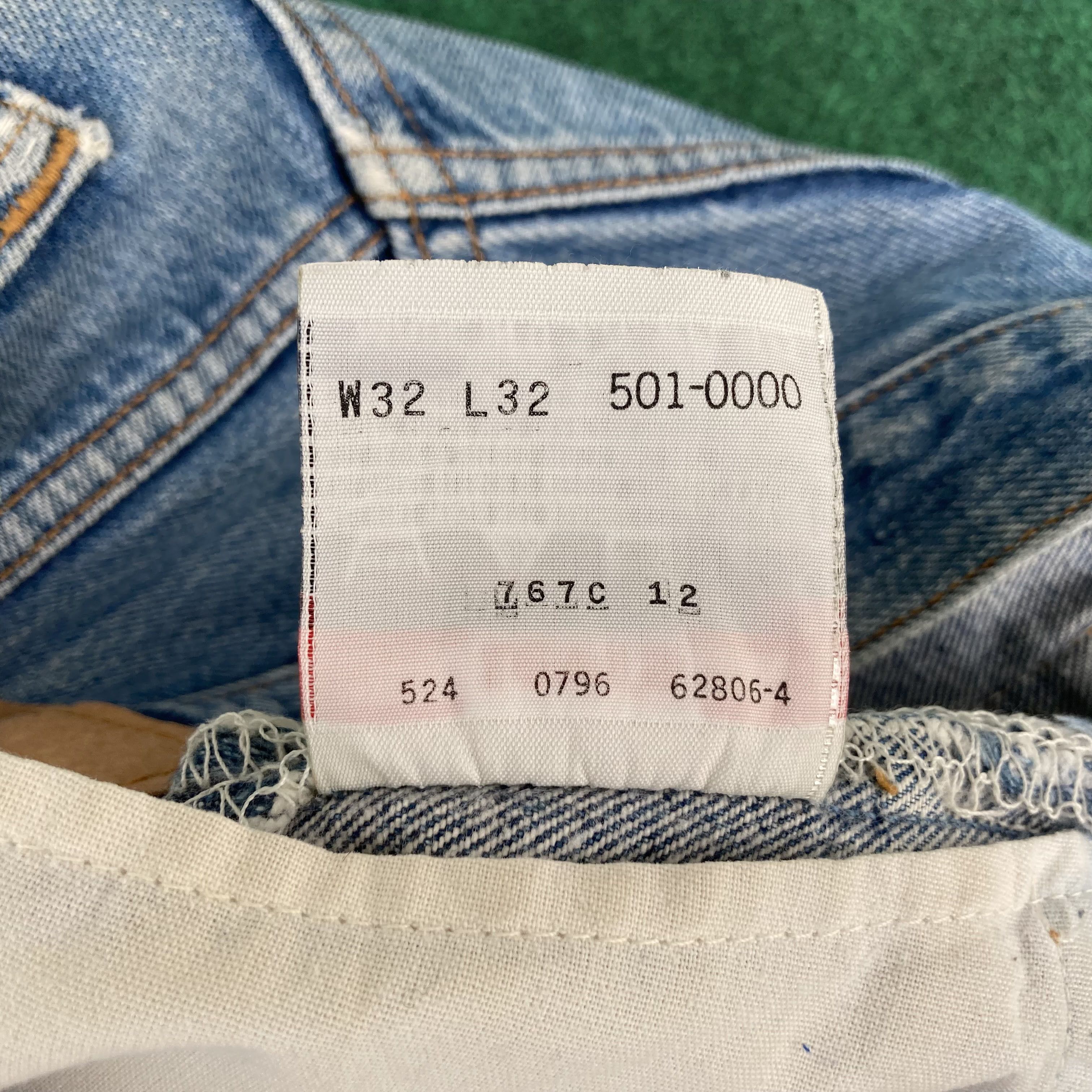 Levi's × Vintage Vtg Levis 501 Distressed Ripped Light Blue Bleach Punk Jeans Size US 31 - 6 Thumbnail