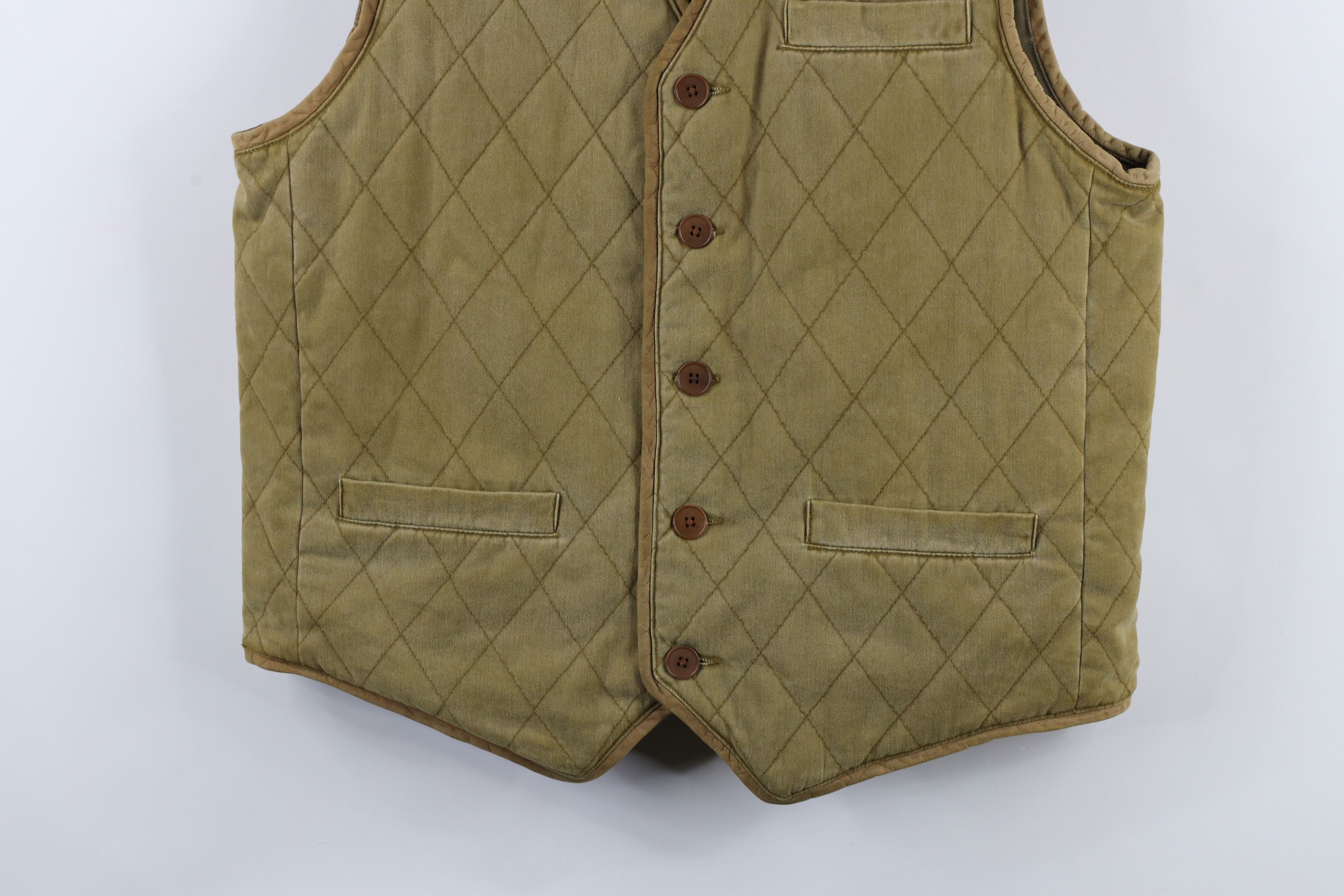 Vintage Vintage 90s Streetwear Stonewash Quilted Button Vest Jacket Size US S / EU 44-46 / 1 - 3 Thumbnail