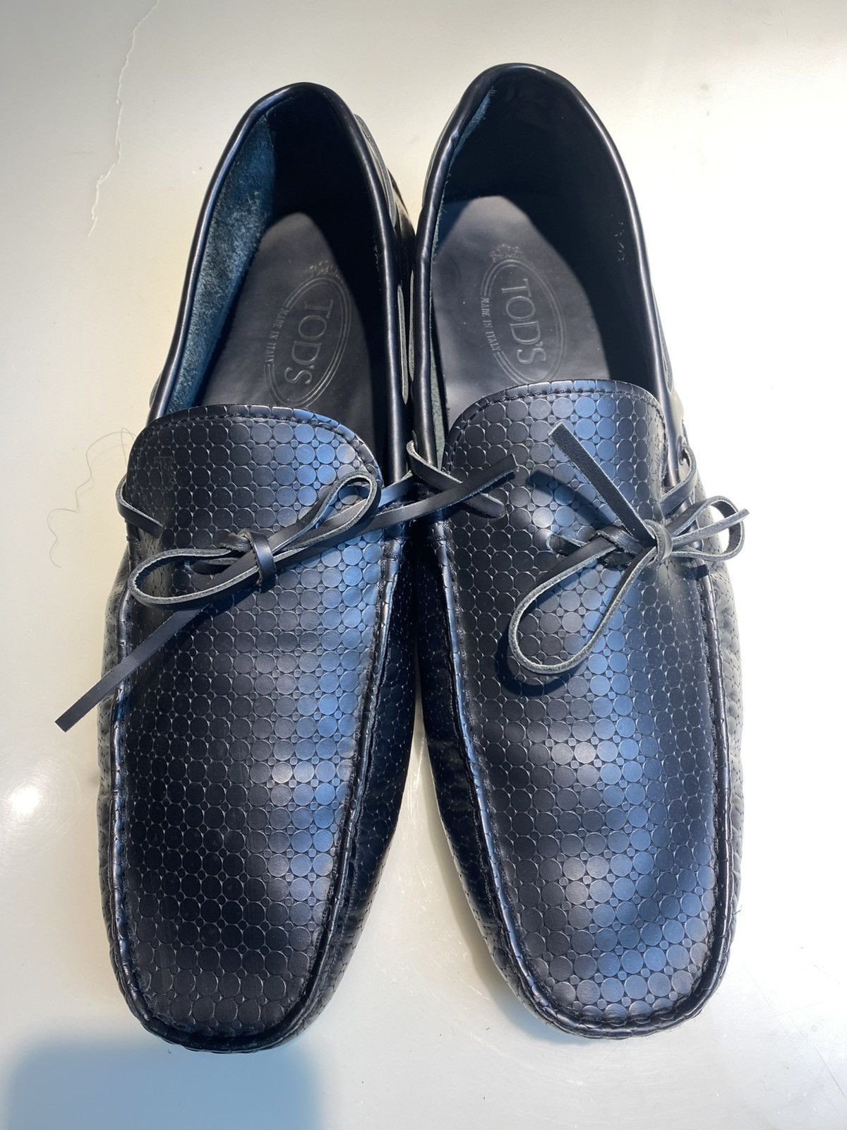 Tod's TODS TEXTURED LEATHER BOW LOAFERS Size US 11 / EU 44 - 3 Thumbnail